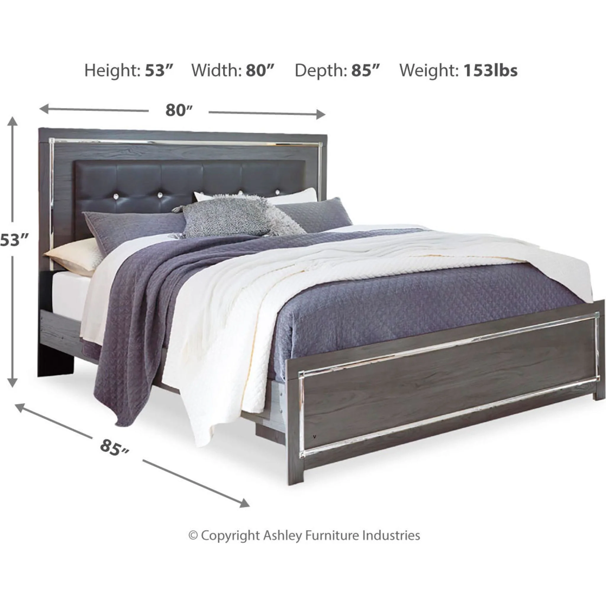 Lodanna Panel Bed - Gray - Image 36