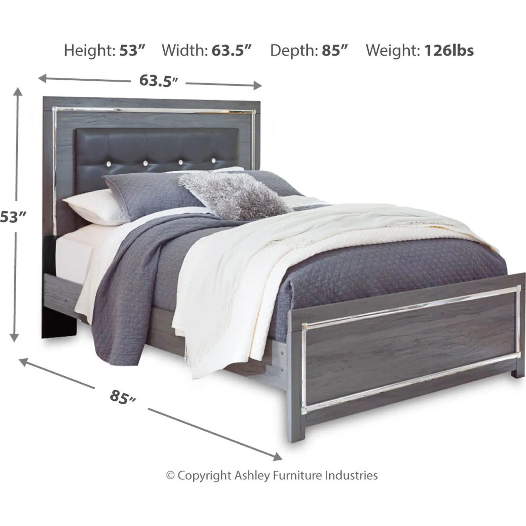 Lodanna Platform Bed - Gray - Image 12