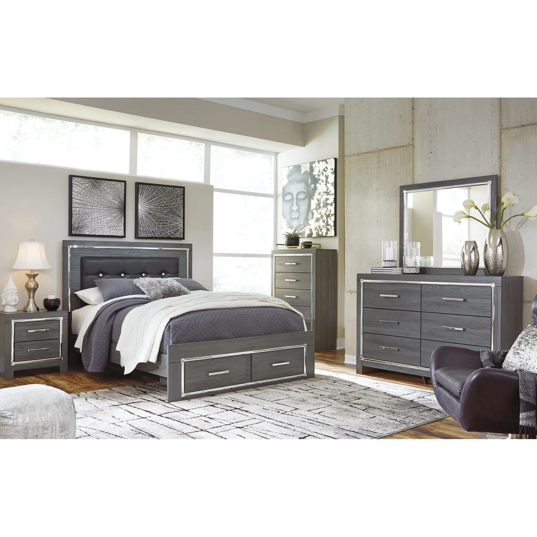 Lodanna Storage Panel Bed - Gray - Image 11