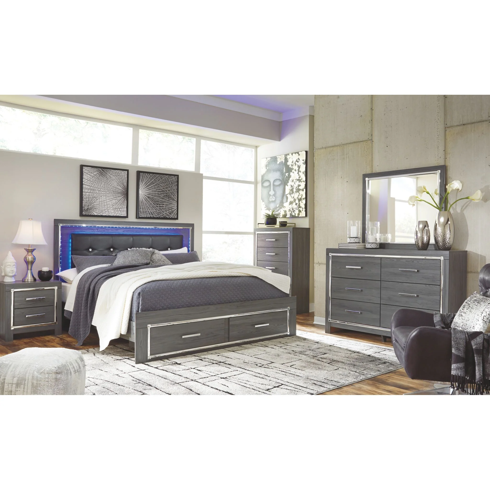 Lodanna Storage Platform Bed - Gray - Image 33