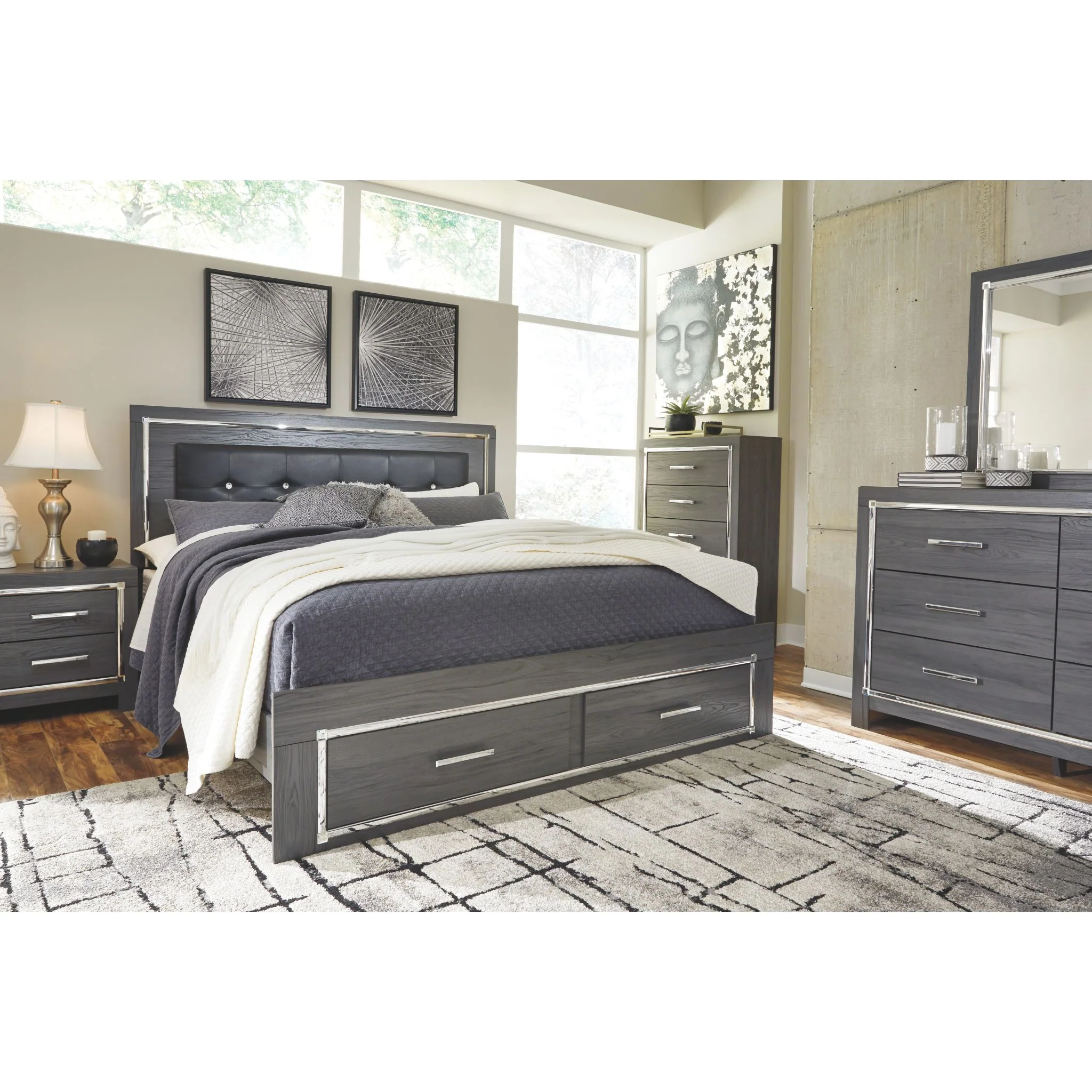Lodanna Storage Platform Bed - Gray - Image 56