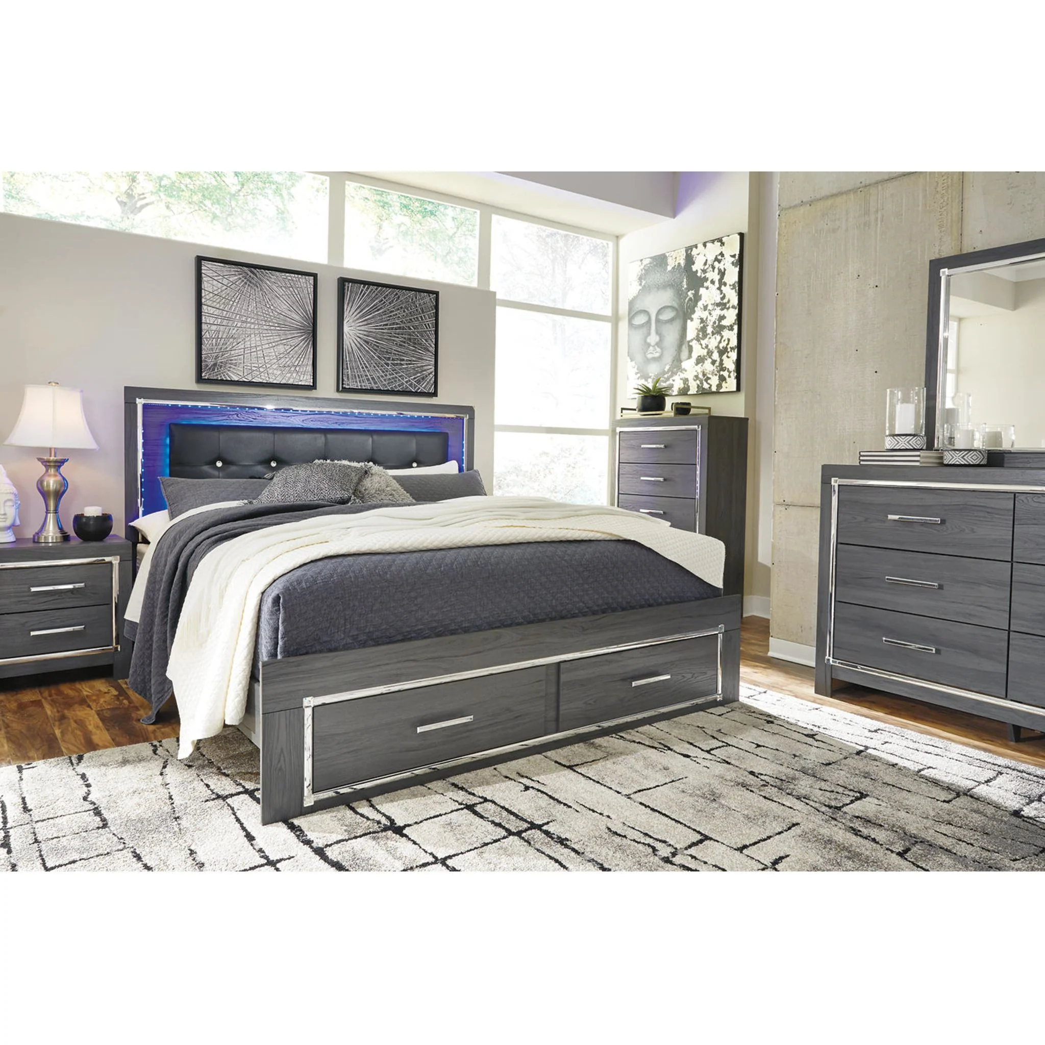 Lodanna Storage Platform Bed - Gray - Image 73