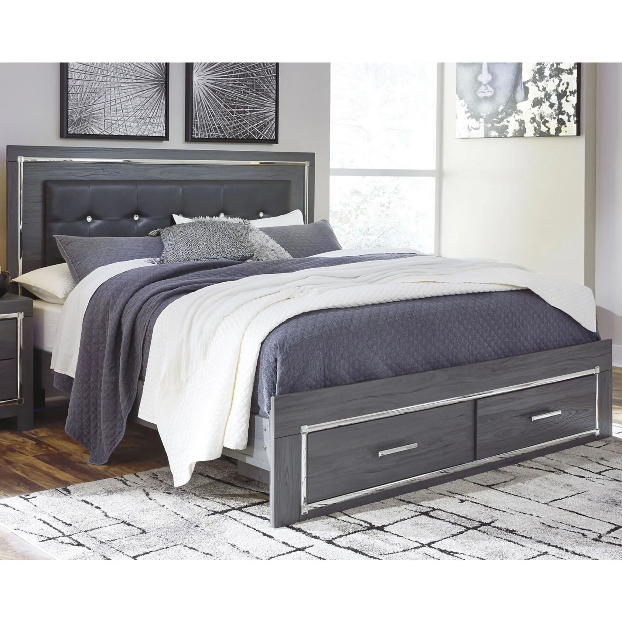 Lodanna Storage Platform Bed - Gray - Image 83