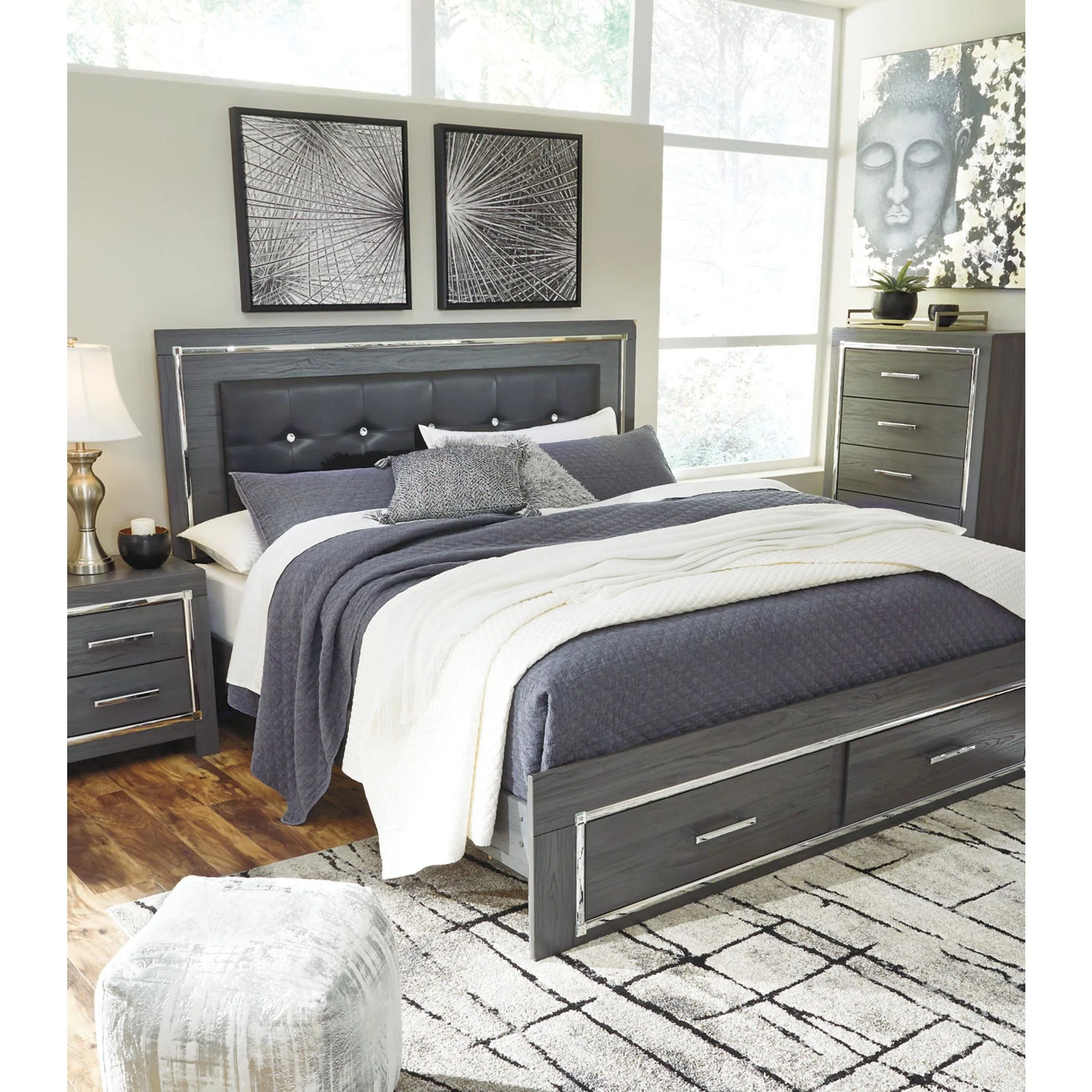 Lodanna Storage Platform Bed - Gray - Image 86