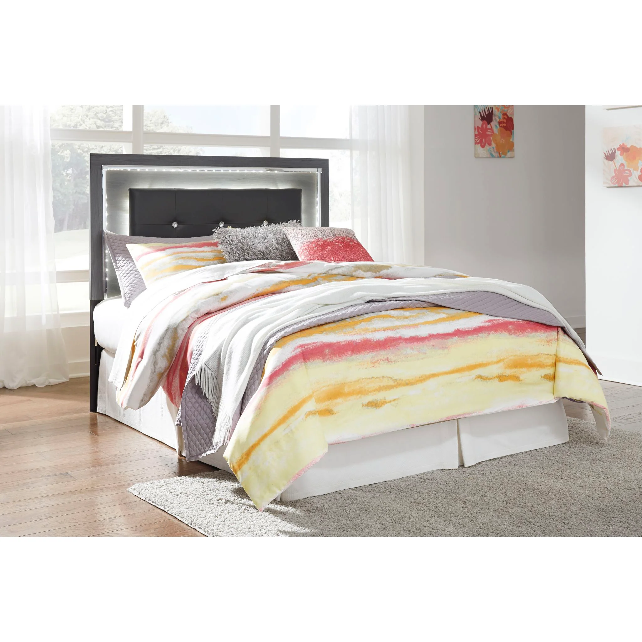 Lodanna Upholstered Headboard - Gray - Image 18