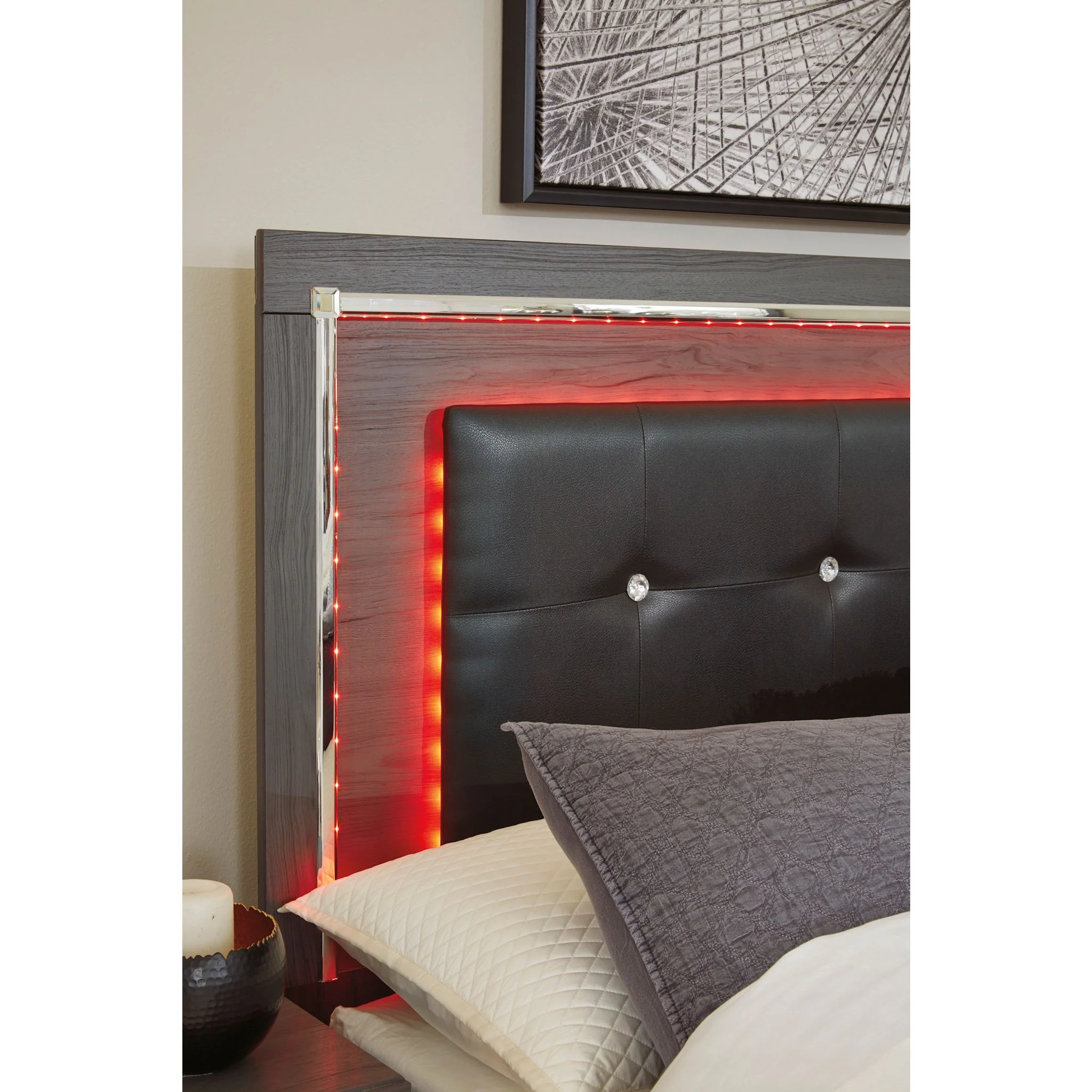 Lodanna Upholstered Headboard - Gray - Image 20
