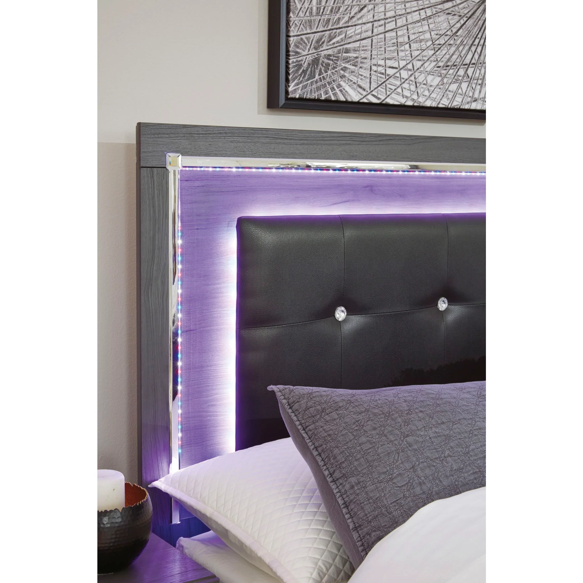 Lodanna Upholstered Headboard - Gray - Image 22