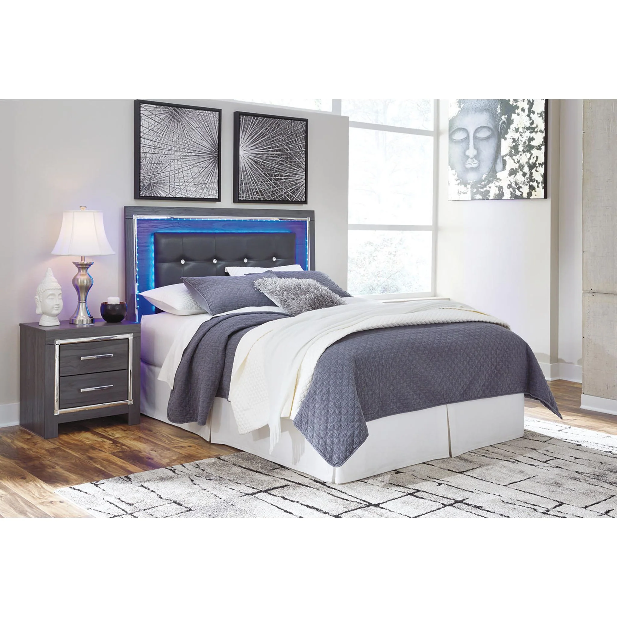 Lodanna Upholstered Headboard - Gray - Image 27