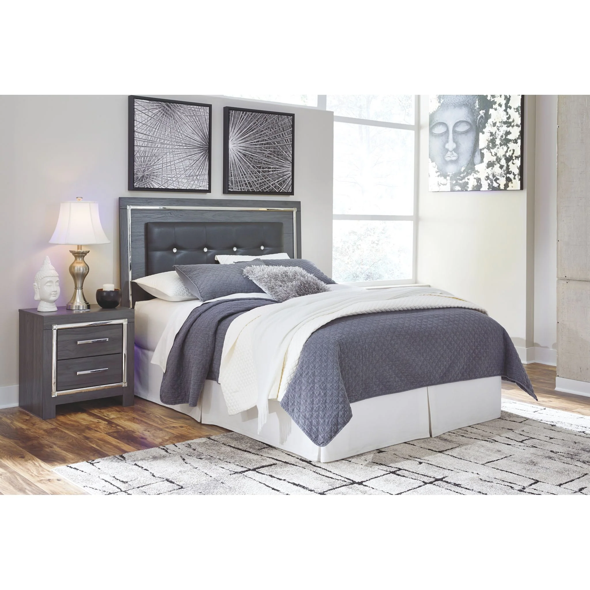 Lodanna Upholstered Headboard - Gray - Image 7