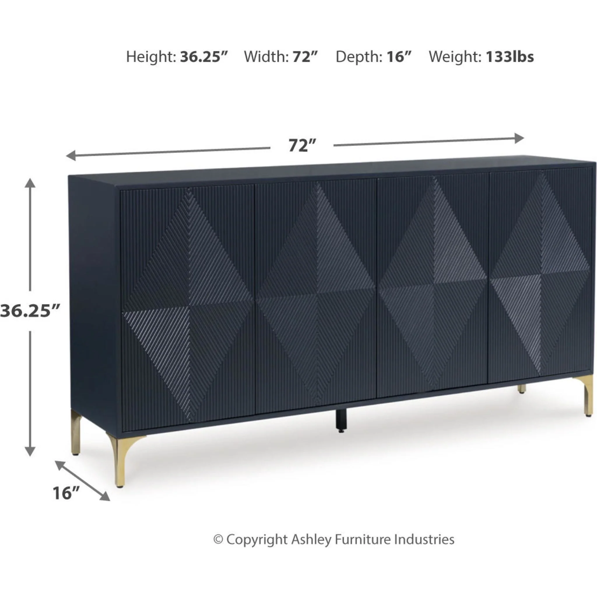 Loirwick Accent Cabinet - Dark Blue - Image 3