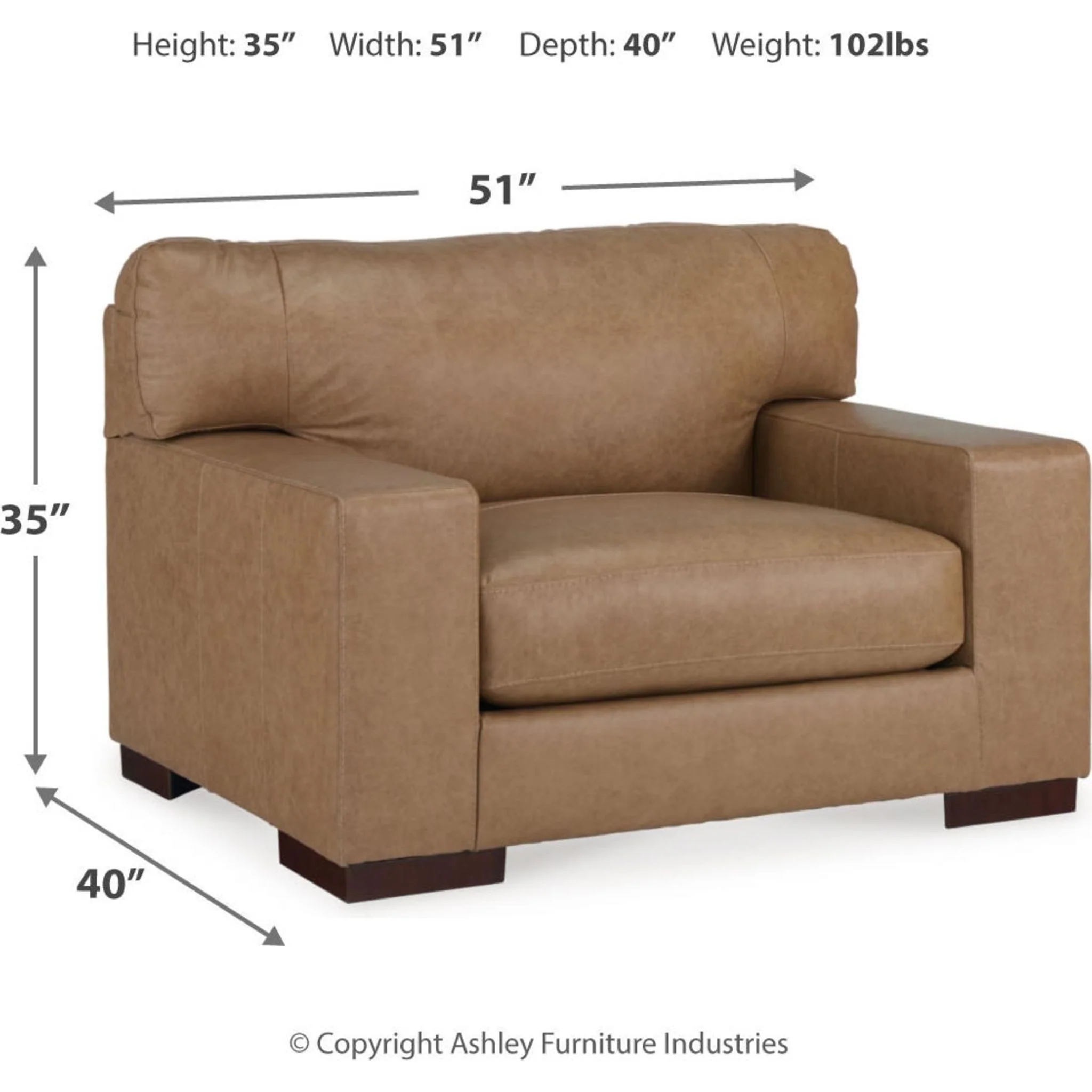 Lombardia Chair and a Half - Tumbleweed - Image 4