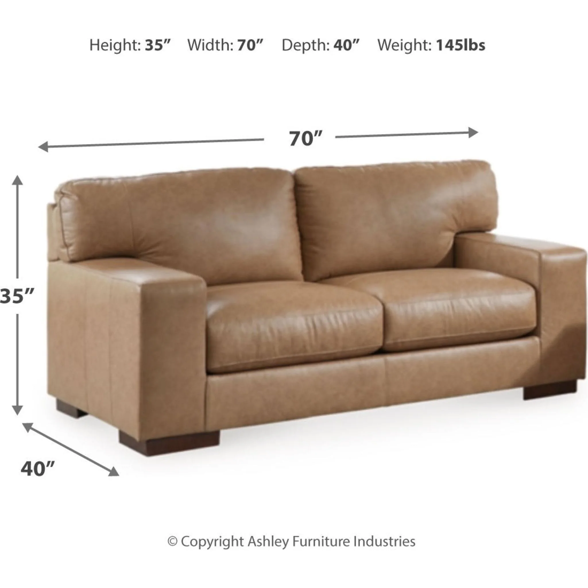Lombardia Loveseat - Tumbleweed - Image 6