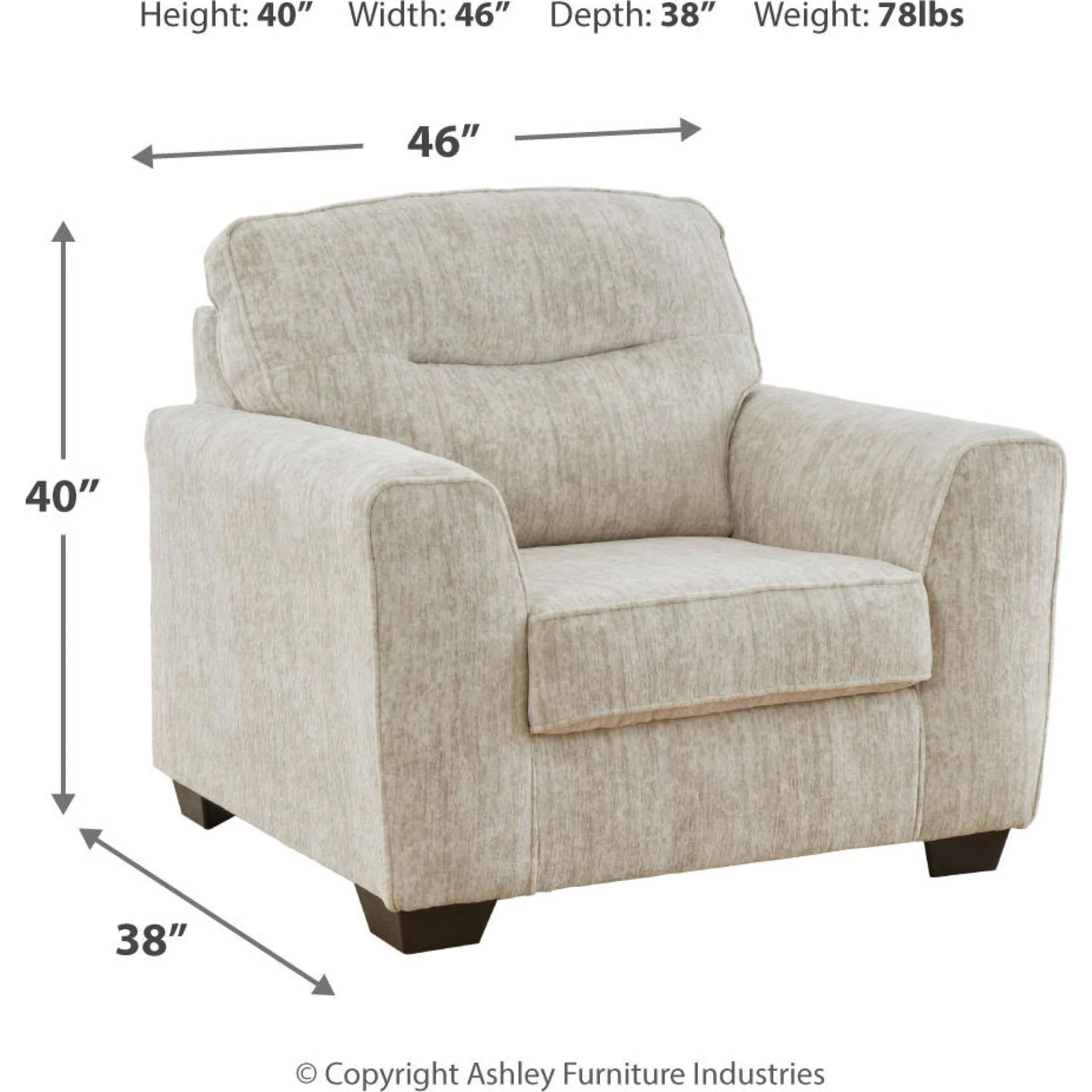 Lonoke Chair and a Half - Gunmetal - Image 8