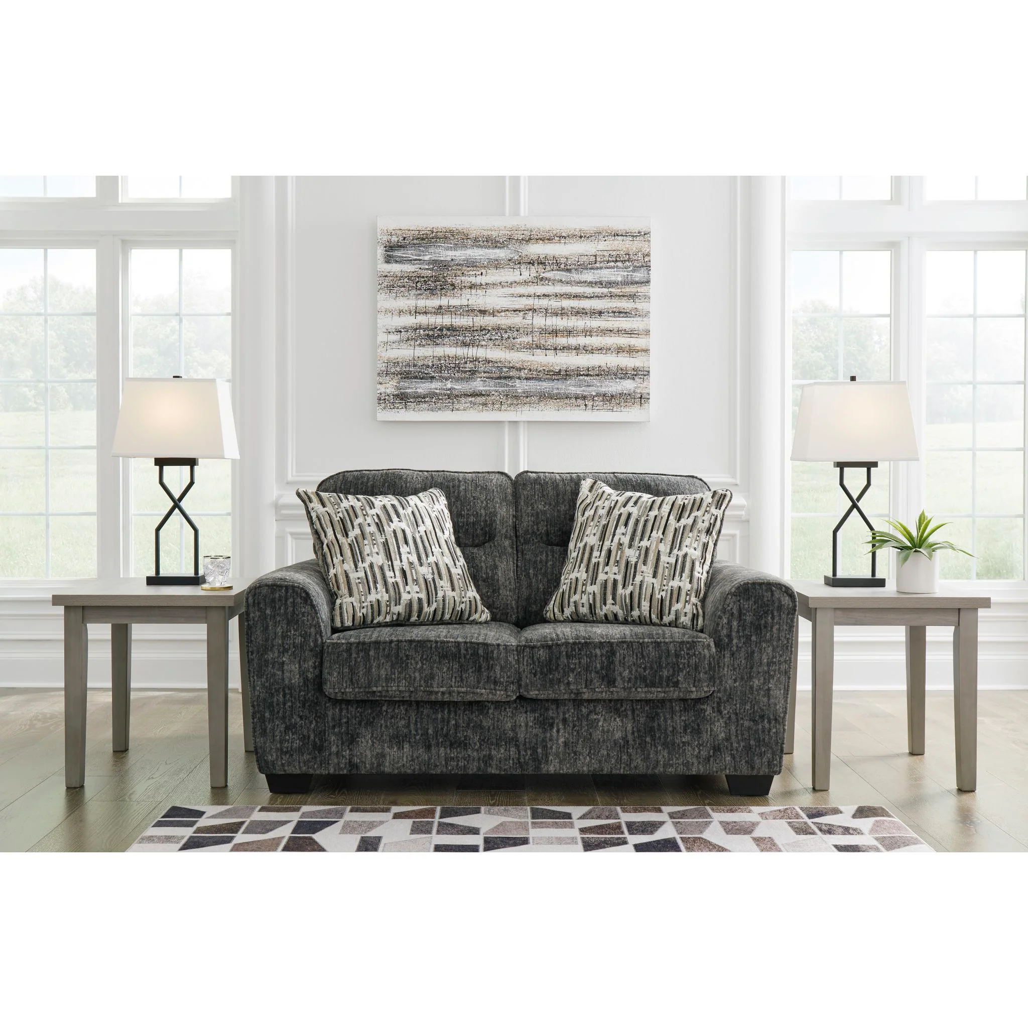 Lonoke Loveseat - Gunmetal - Image 2