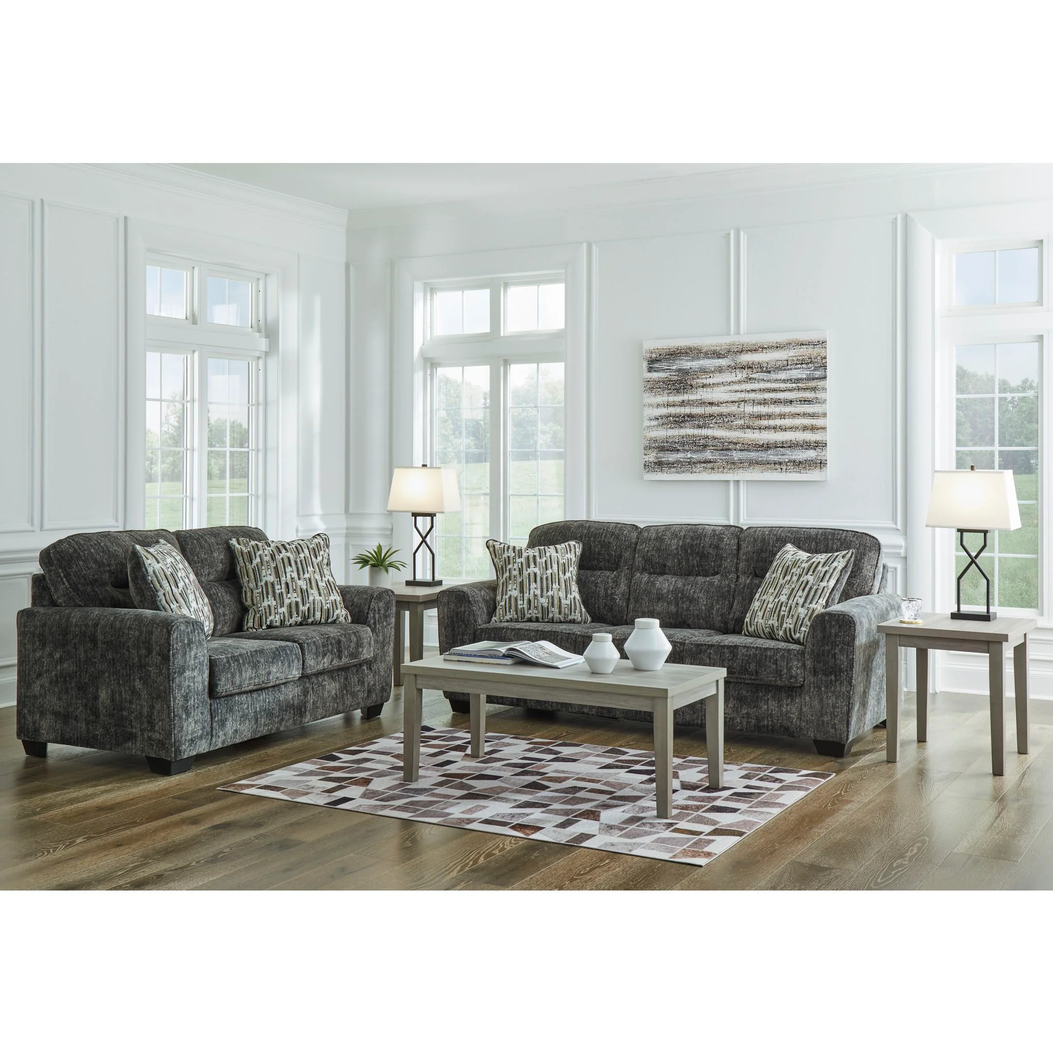 Lonoke Loveseat - Gunmetal - Image 8