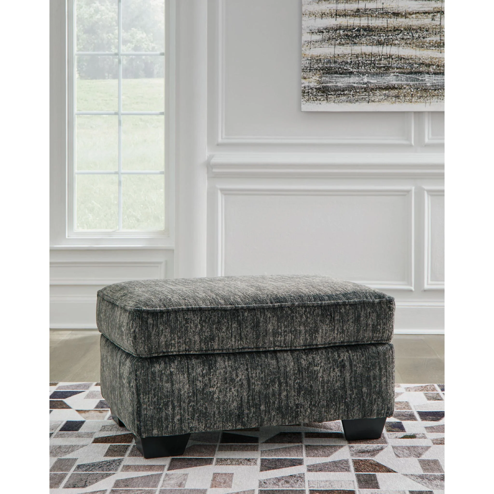 Lonoke Ottoman - Gunmetal - Image 4