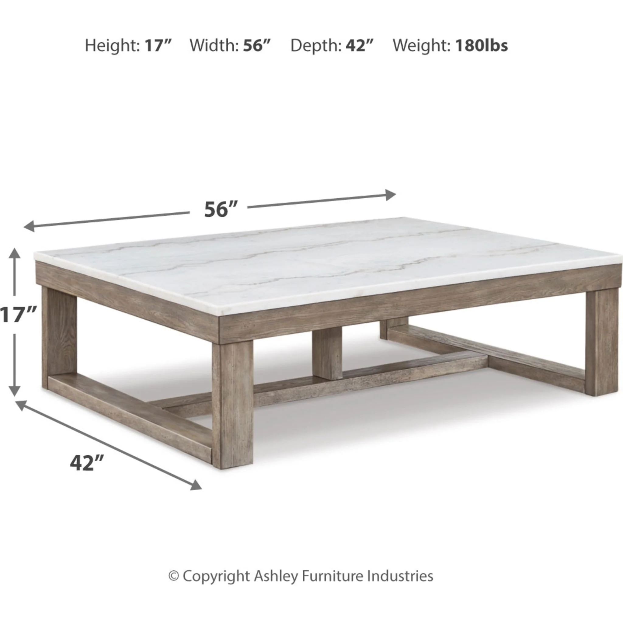 Loyaska Coffee Table - Brown/Ivory - Image 6