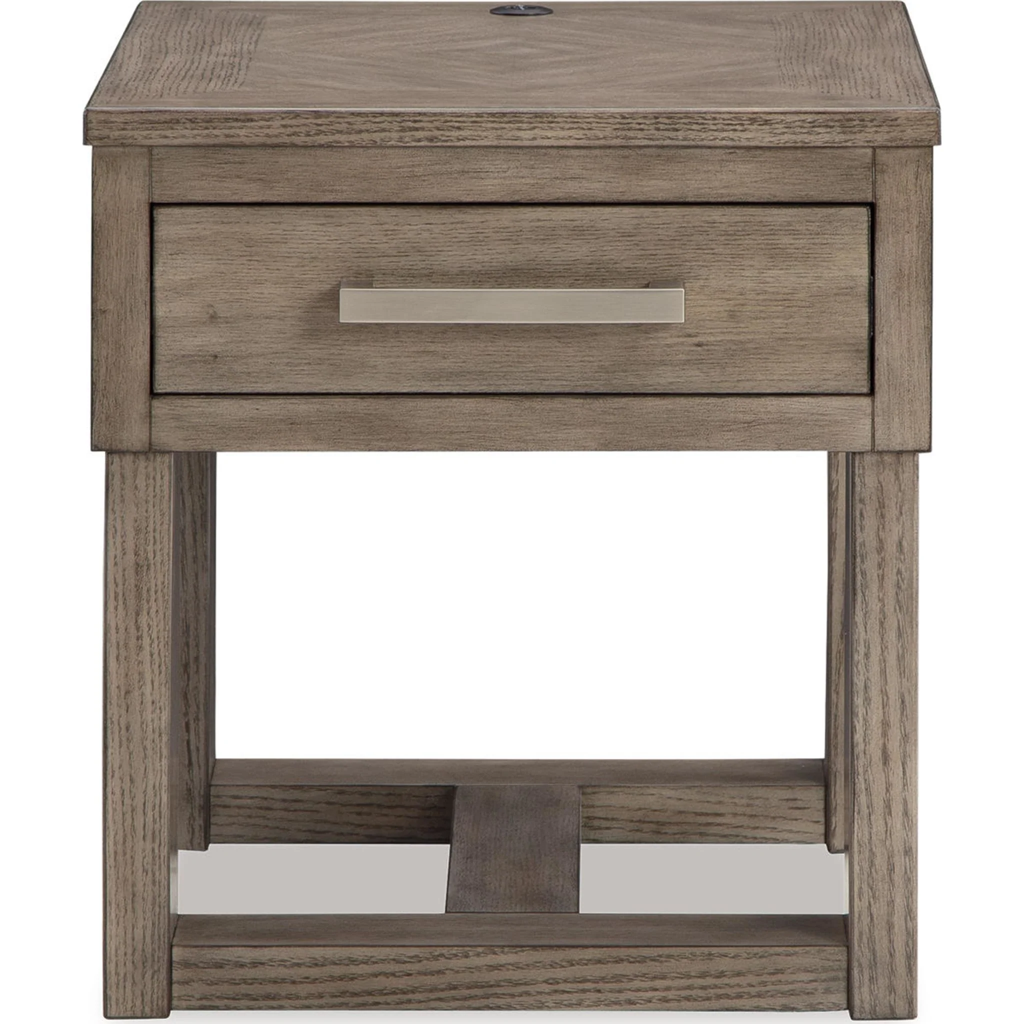 Loyaska End Table - Grayish Brown/White - Image 6