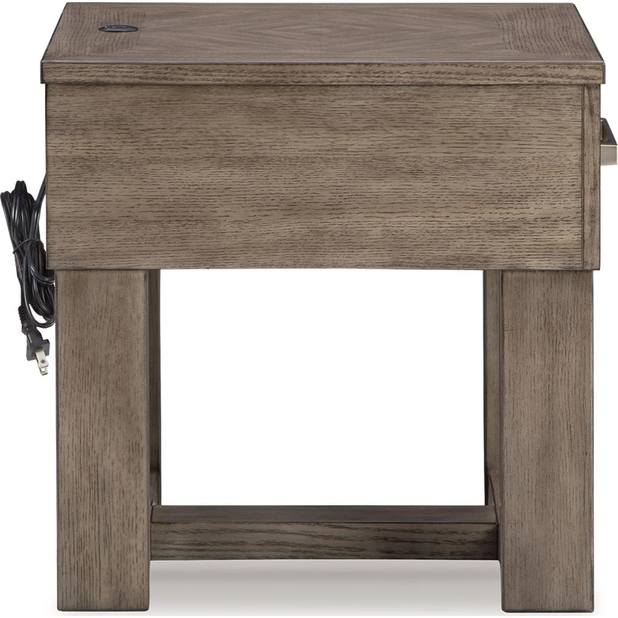 Loyaska End Table - Grayish Brown/White - Image 7