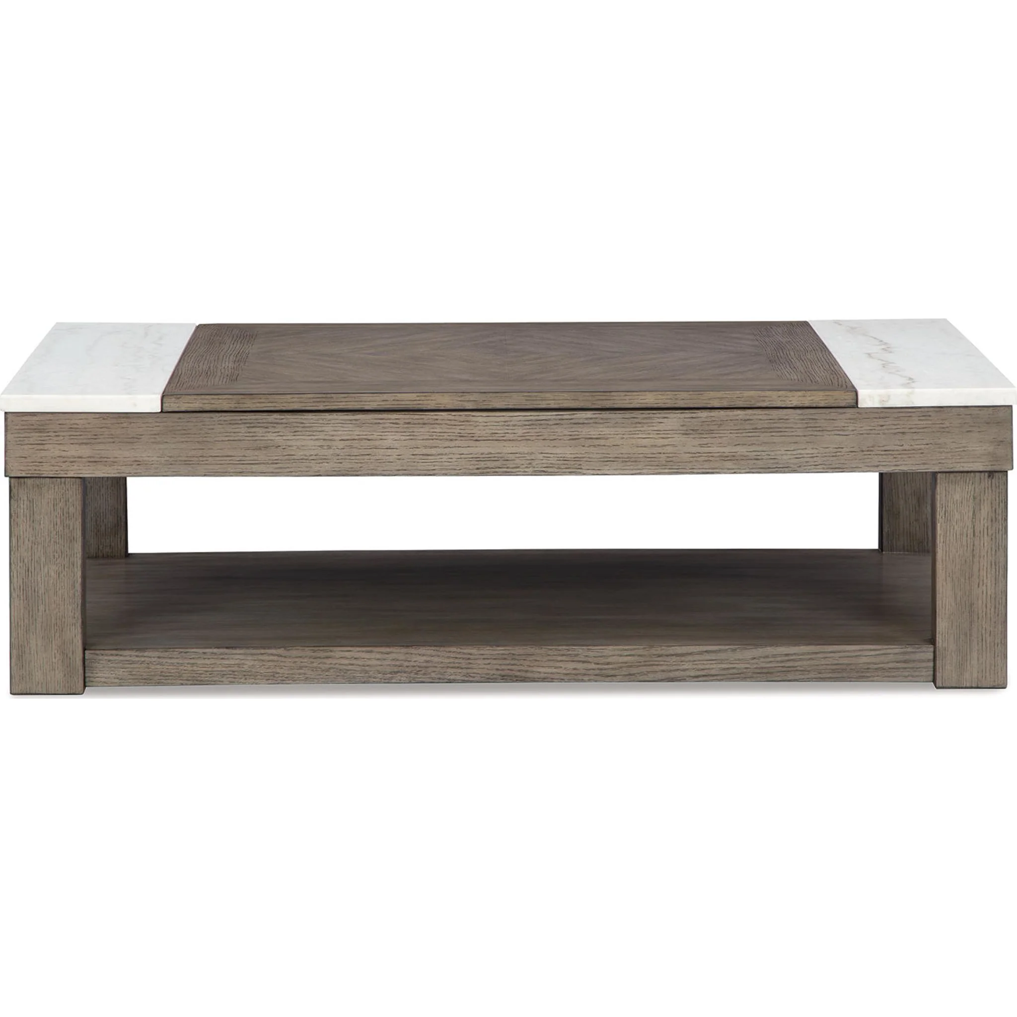 Loyaska Coffee Table - Grayish Brown/White - Image 5