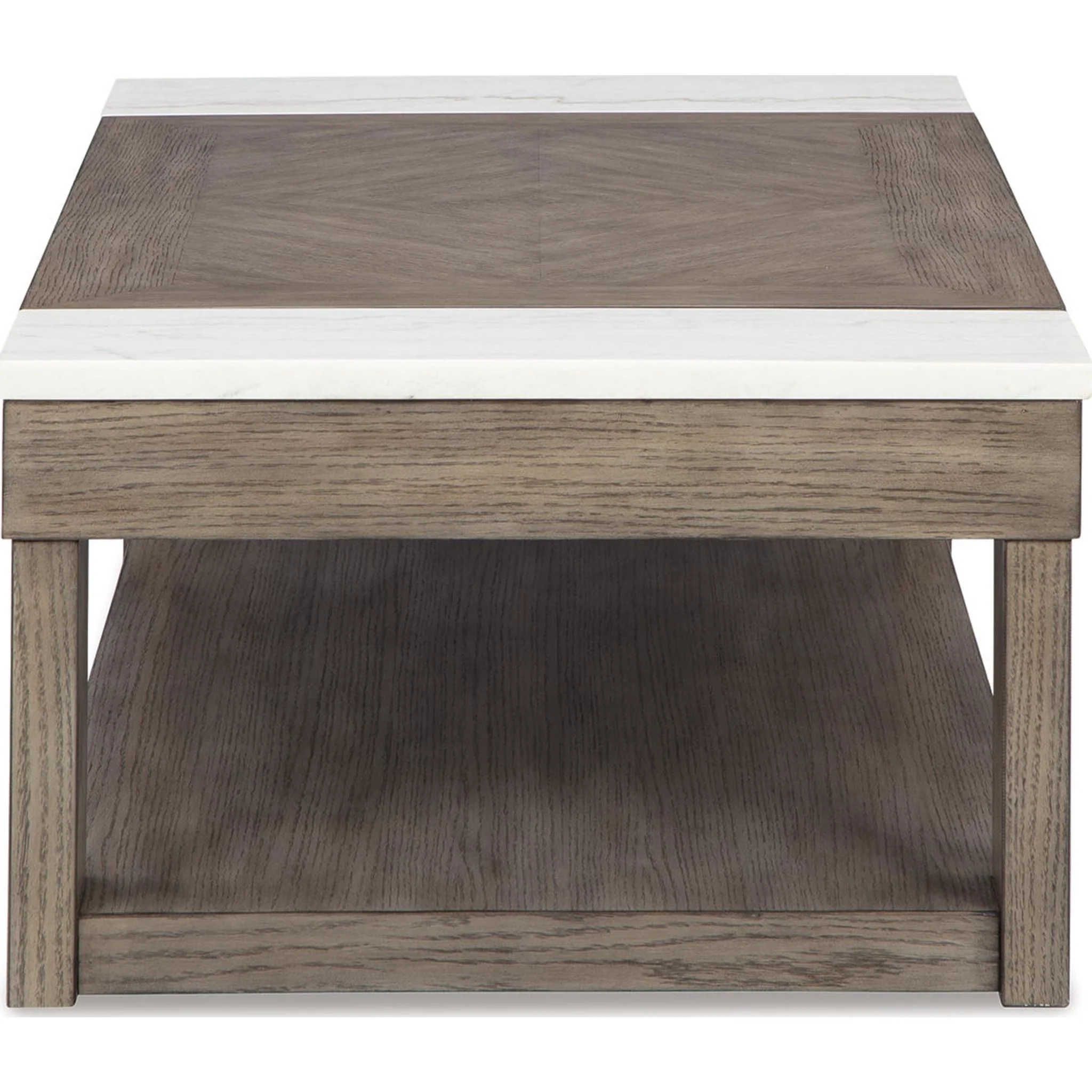 Loyaska Coffee Table - Grayish Brown/White - Image 7