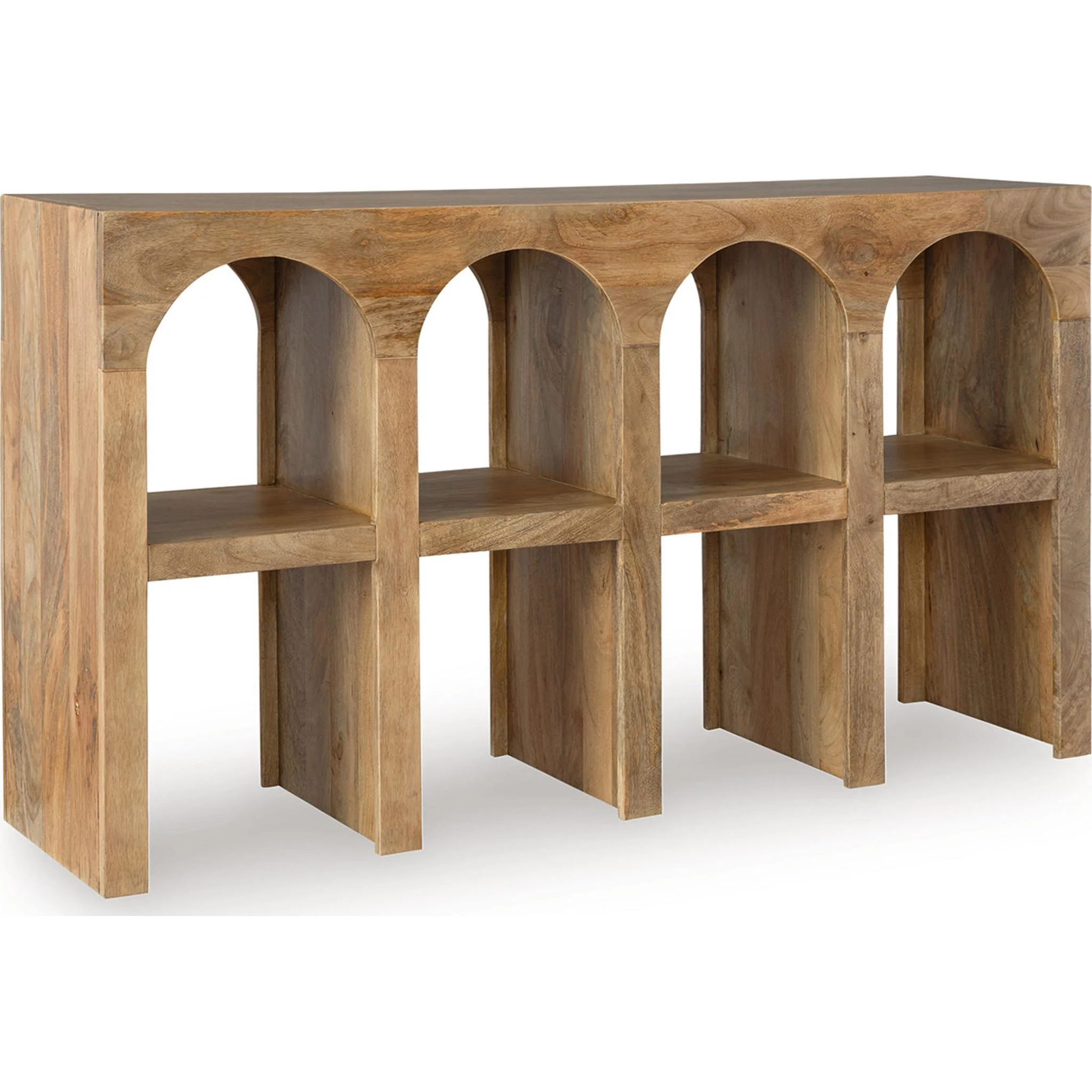 Luzmanacy Console Table - Natural Brown - Image 4