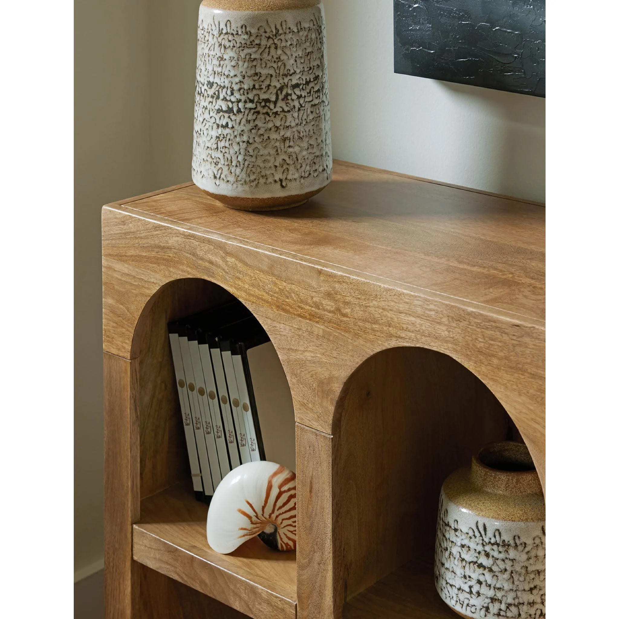 Luzmanacy Console Table - Natural Brown - Image 5