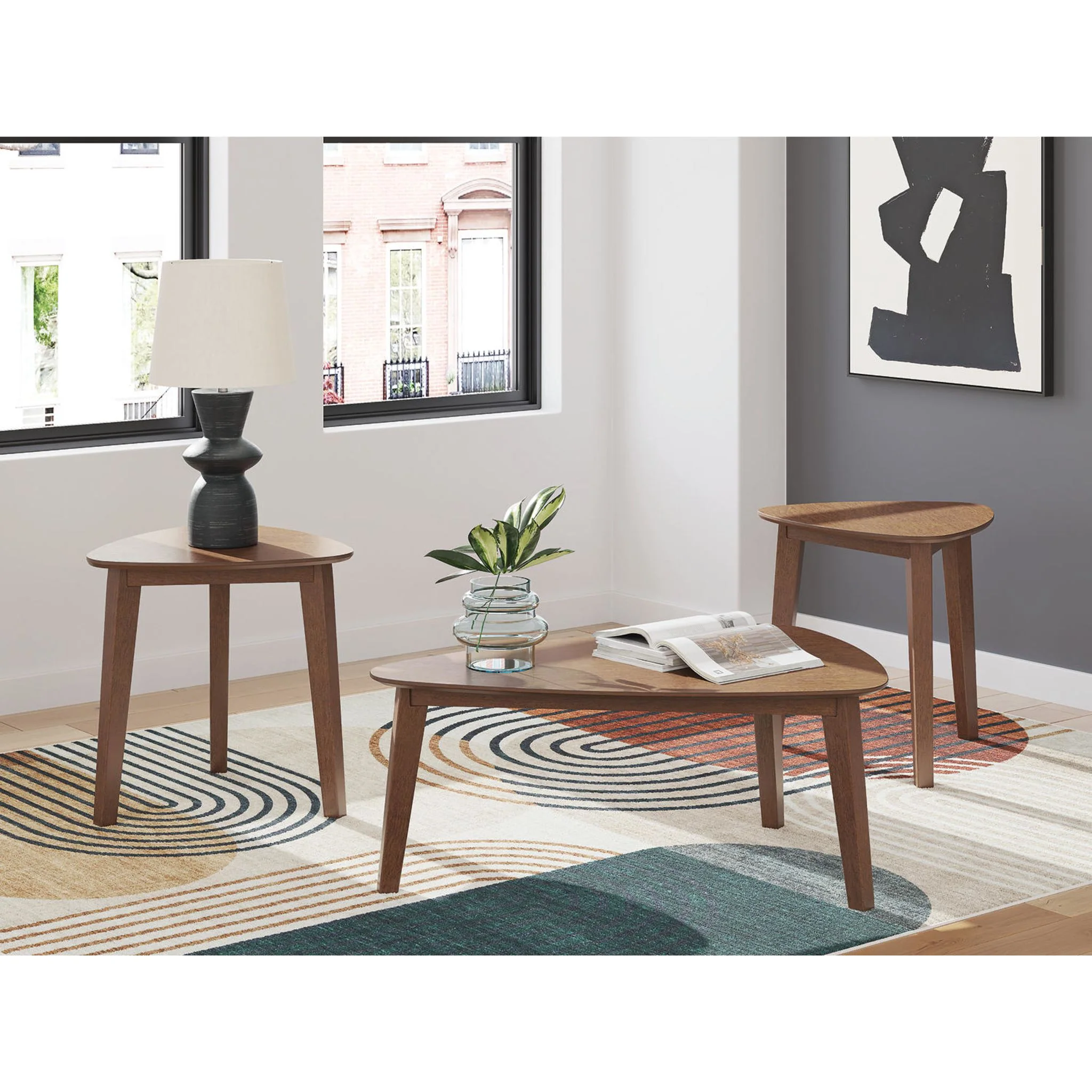 Lyncott 3 Pack Tables - Brown - Image 15