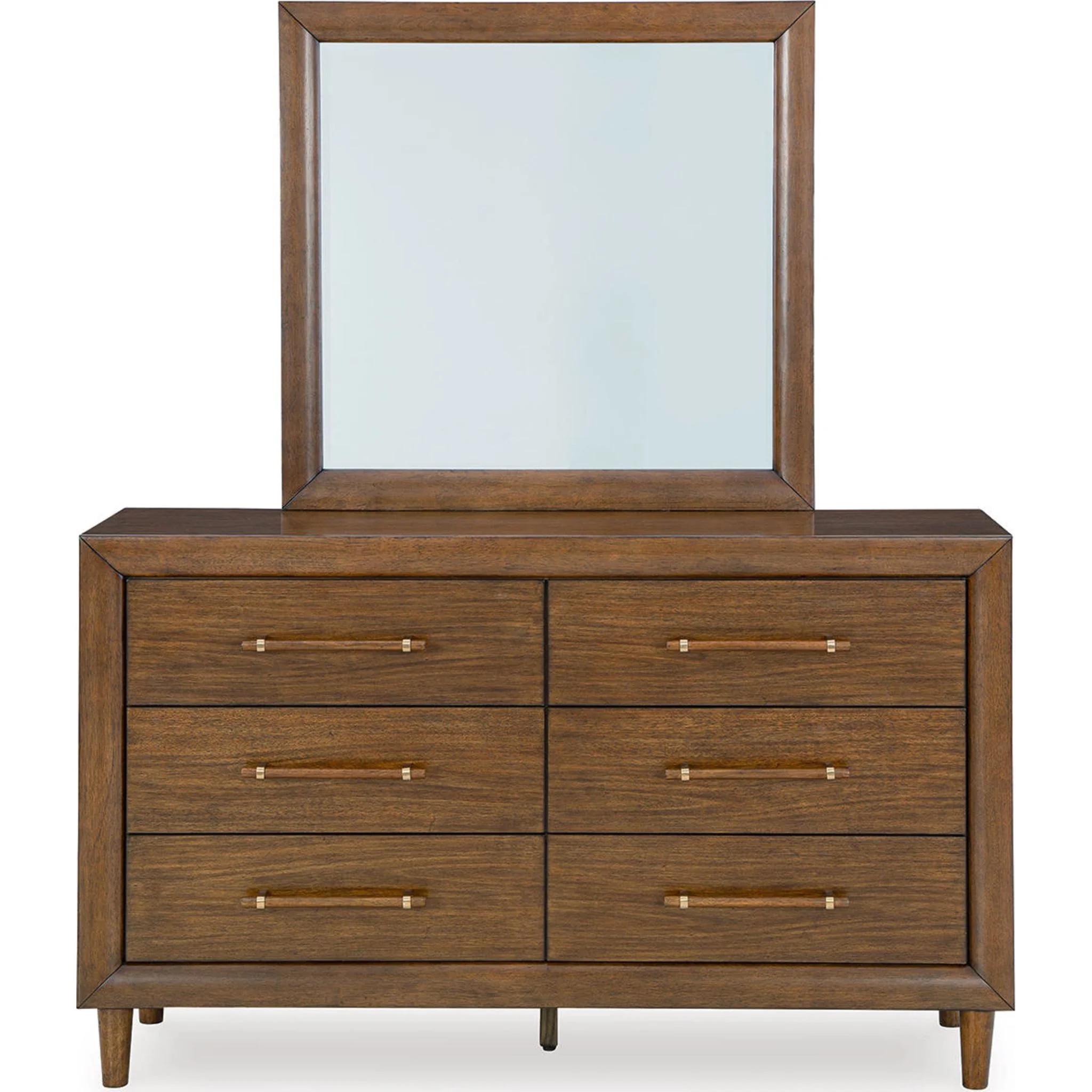 Lyncott 6 Piece Queen Upholstered Bedroom - Brown - Image 5