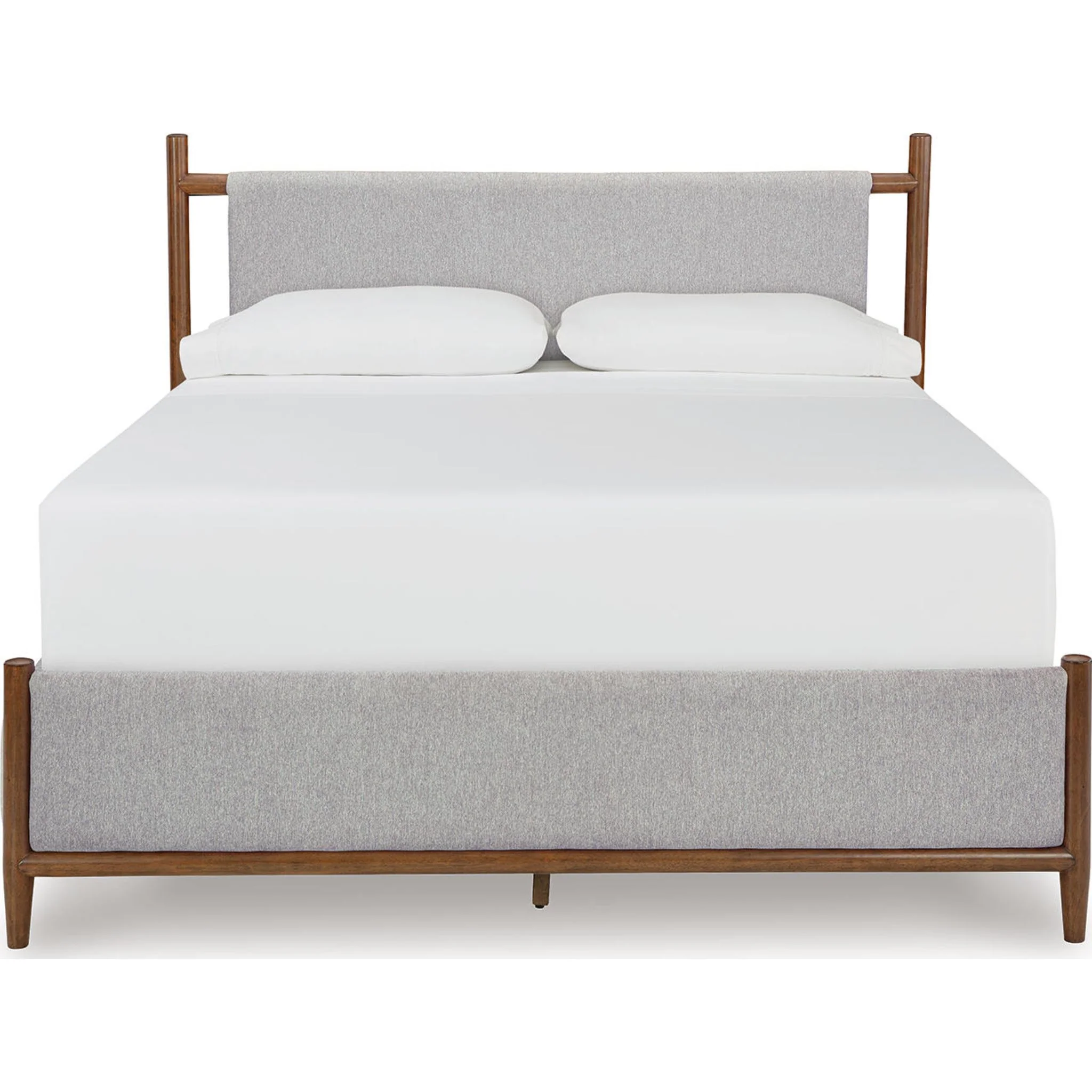 Lyncott 6 Piece Queen Upholstered Bedroom - Brown - Image 9