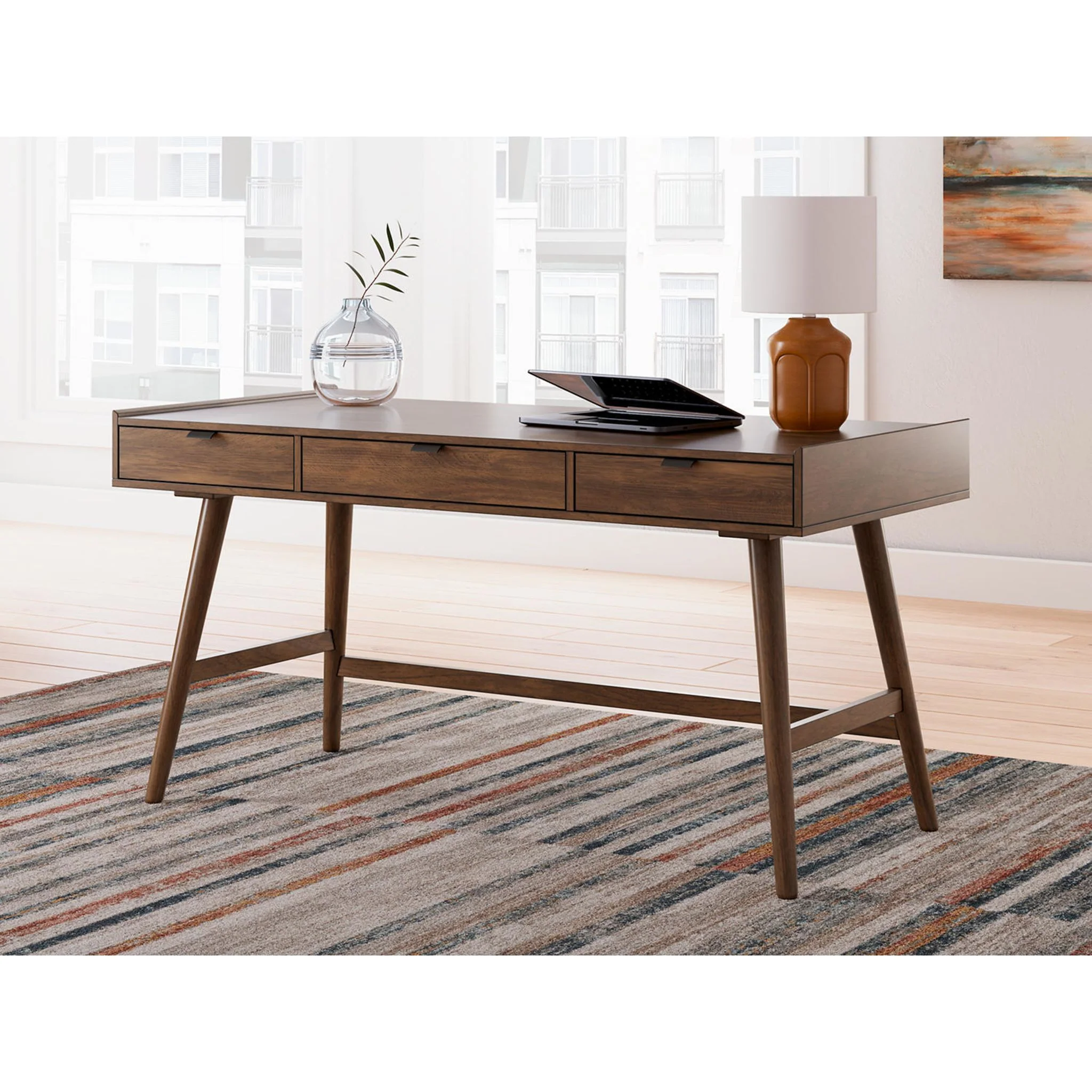 Lyncott Desk - Brown - Image 2