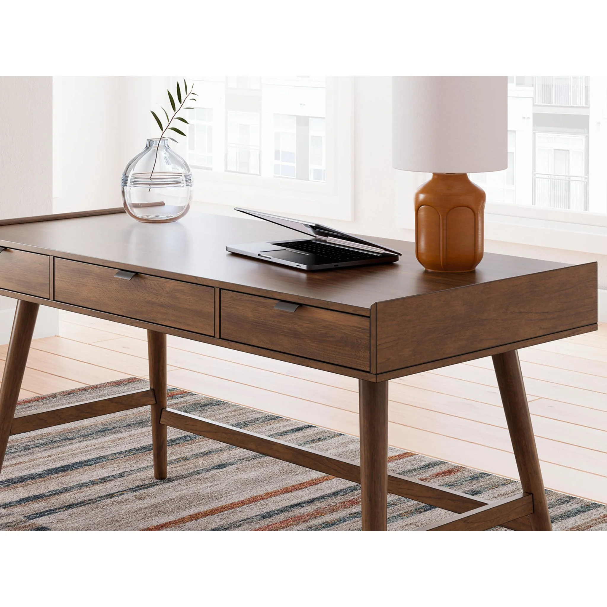 Lyncott Desk - Brown - Image 7