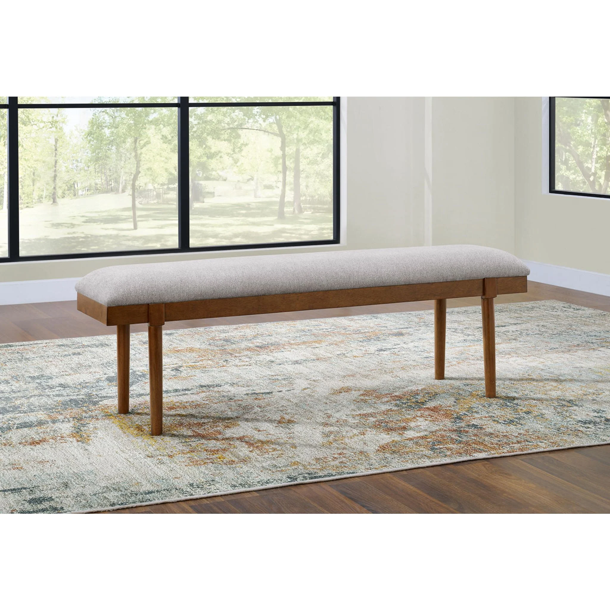 Lyncott Dining Bench - Gray/Brown - (D615-00) - Image 2