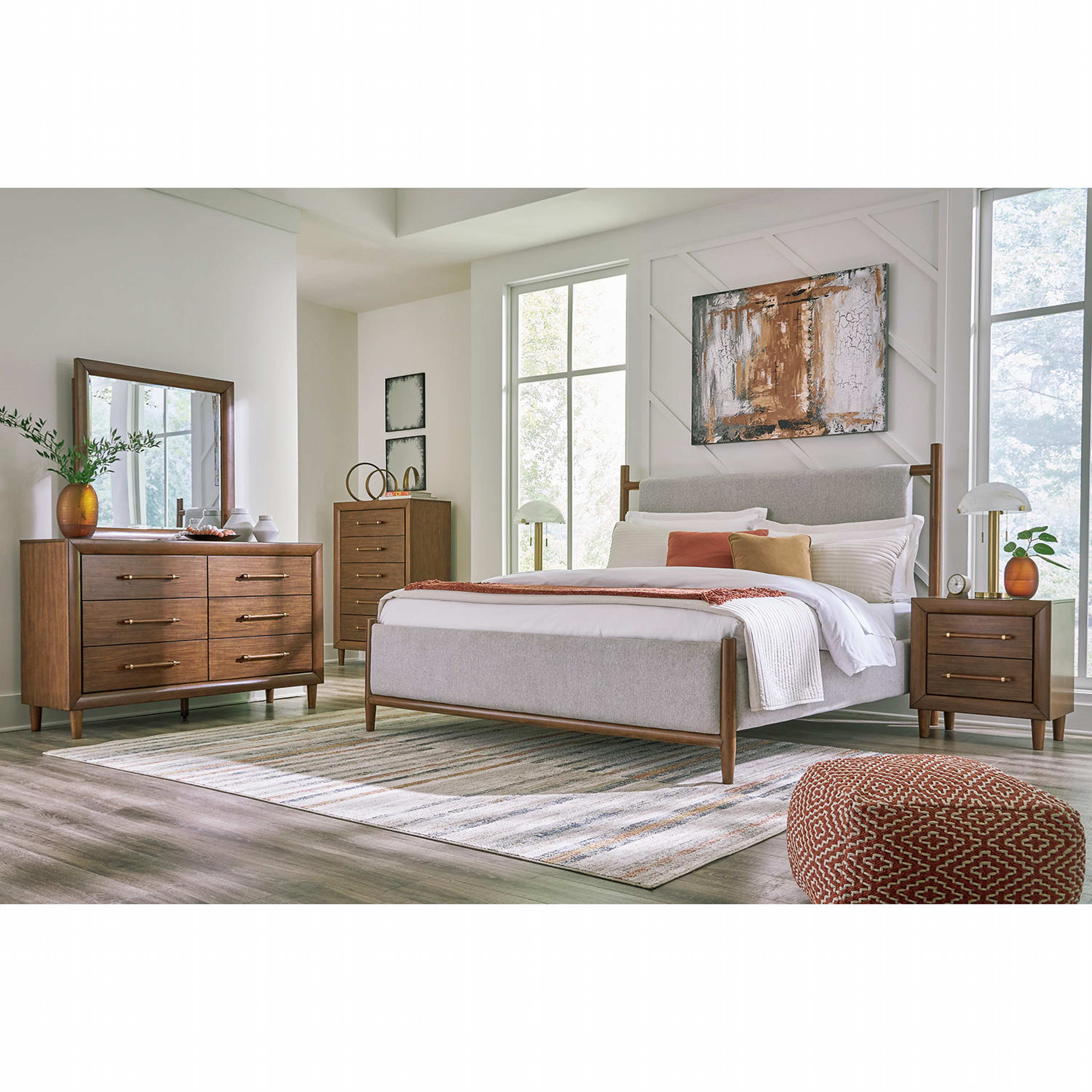 Lyncott Dresser and Mirror - Brown - Image 2