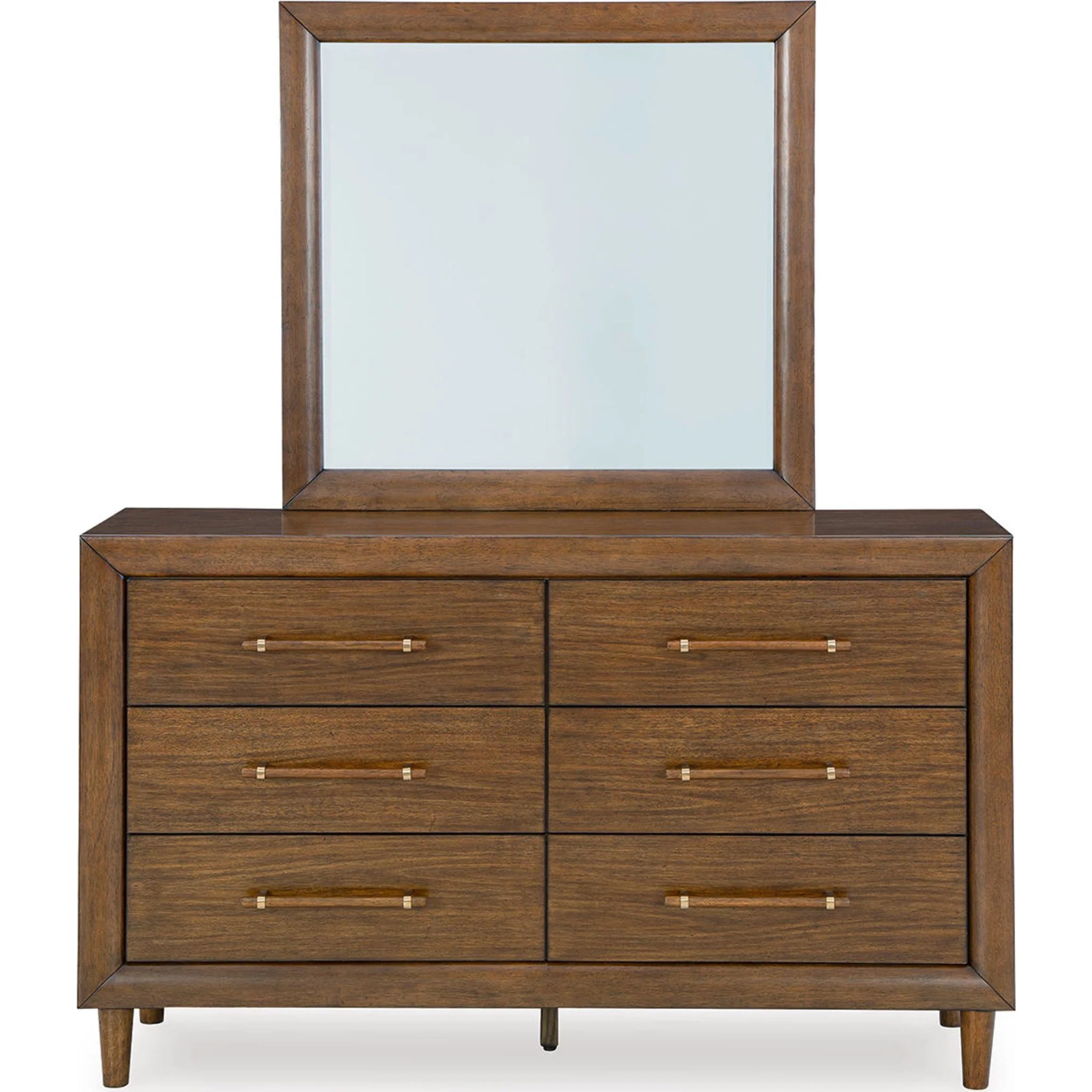 Lyncott Dresser and Mirror - Brown - Image 3