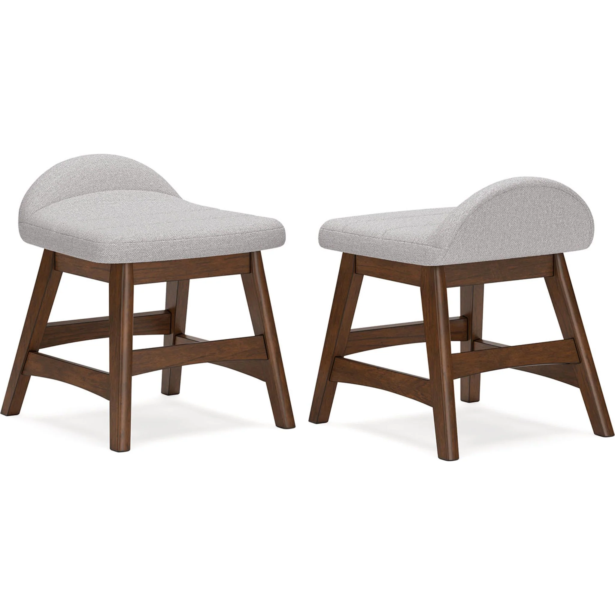 Lyncott Office Chair - Light Gray/Brown - Image 4