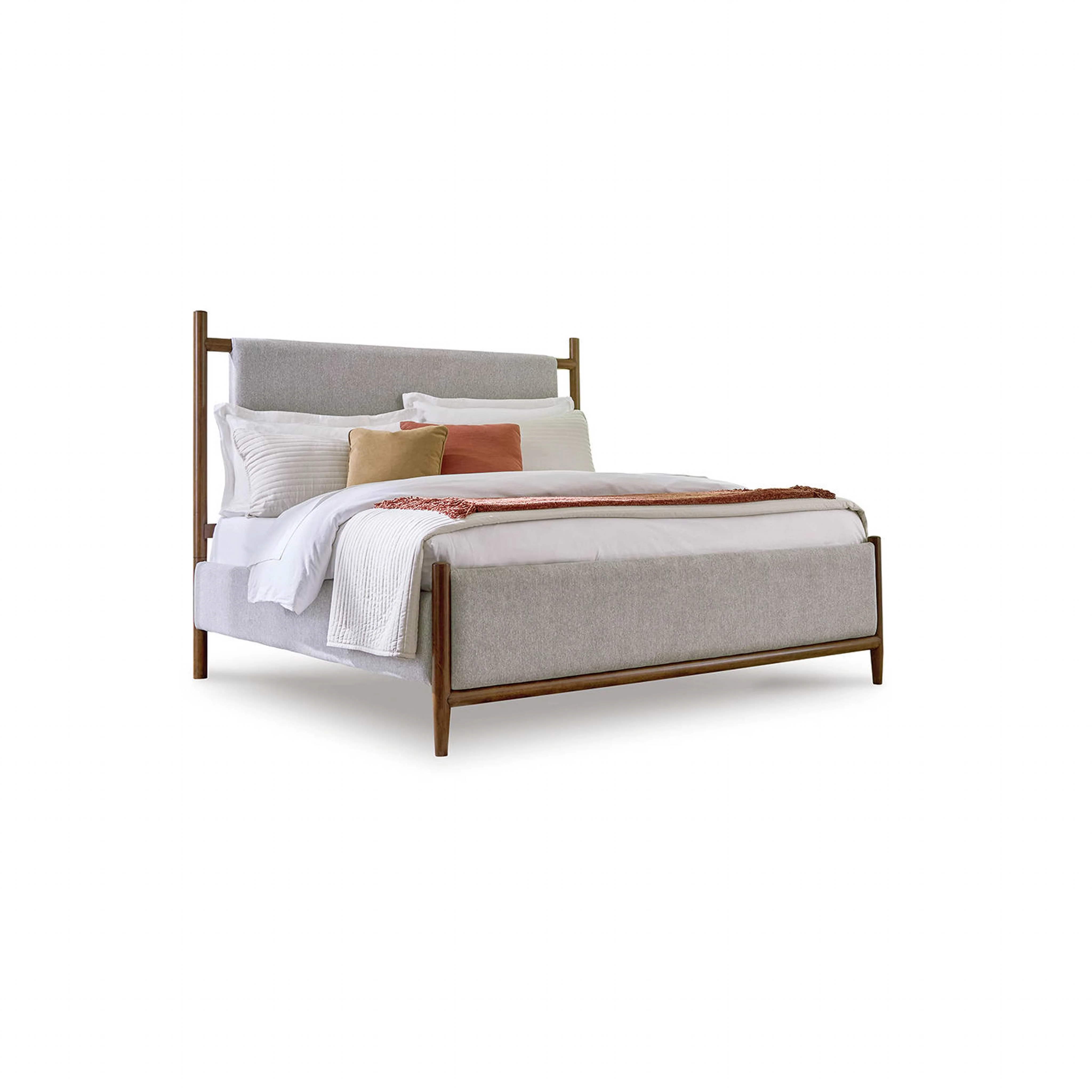 Lyncott Upholstered Bed - Light Gray/Brown - Image 13