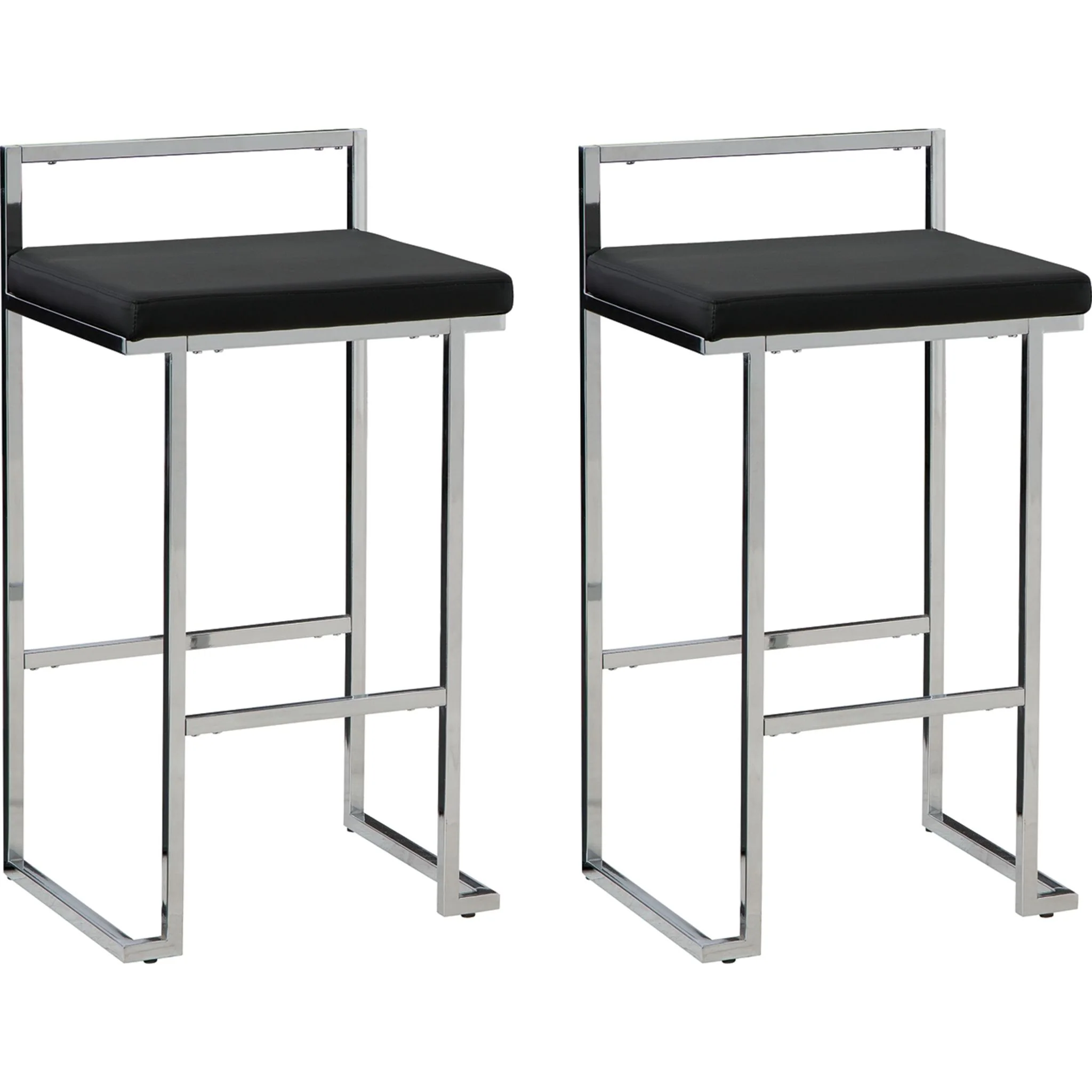 Madanere Bar Height Stool - Black/Chrome - (D275-630) - Image 4