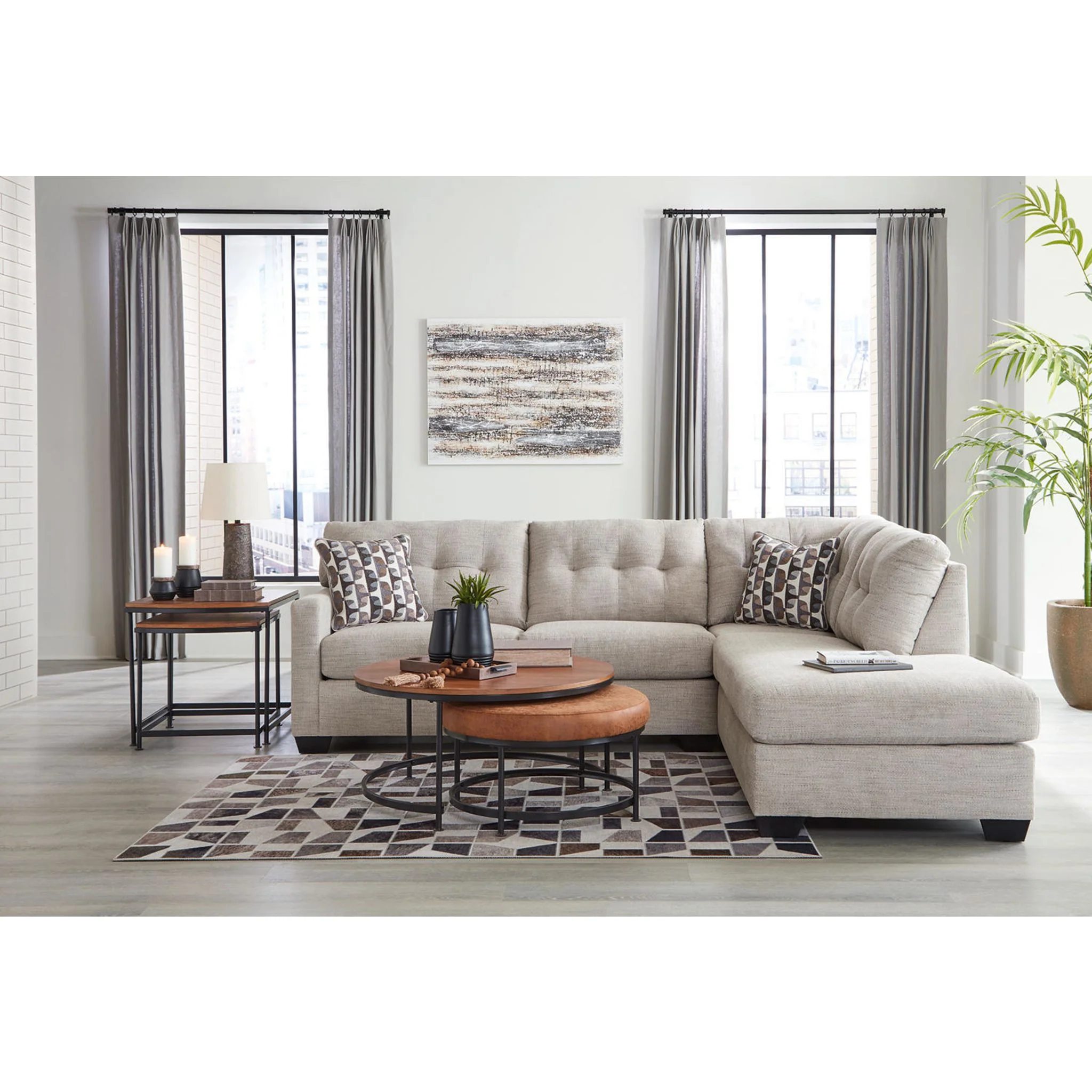 Mahoney 2 Piece Sectional with Chaise - Image 2