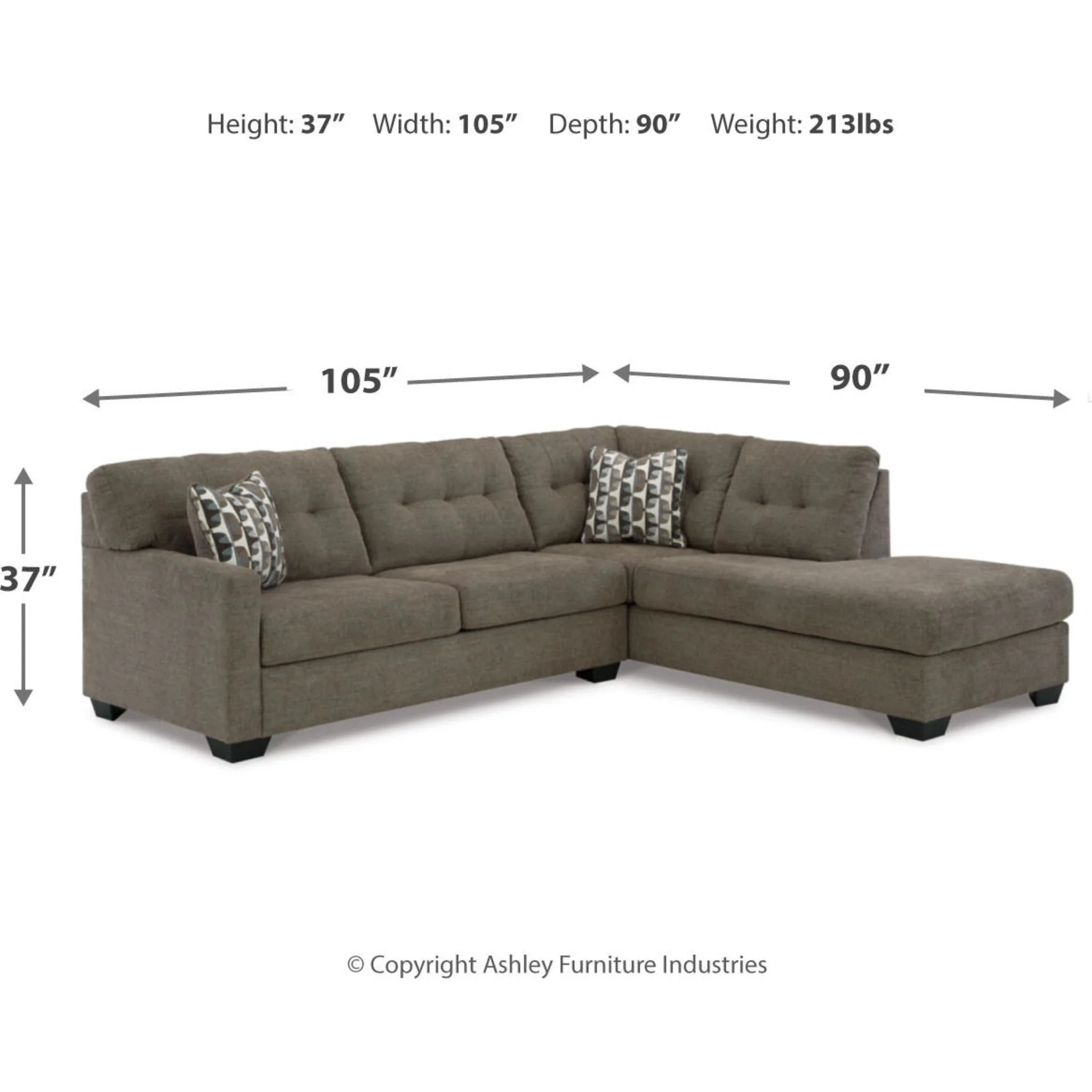 Mahoney 2 Piece Sectional with Chaise - Image 30