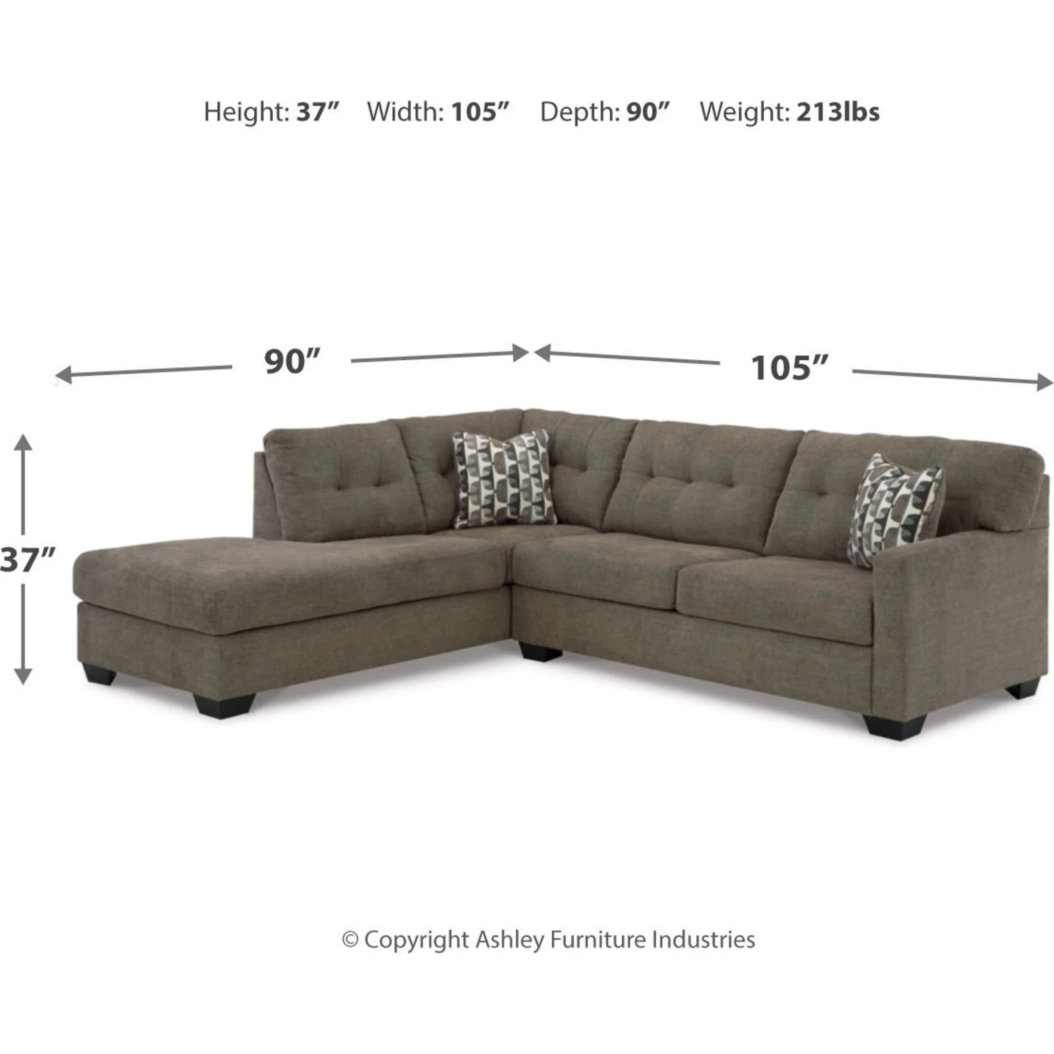 Mahoney 2 Piece Sectional with Chaise - Image 41