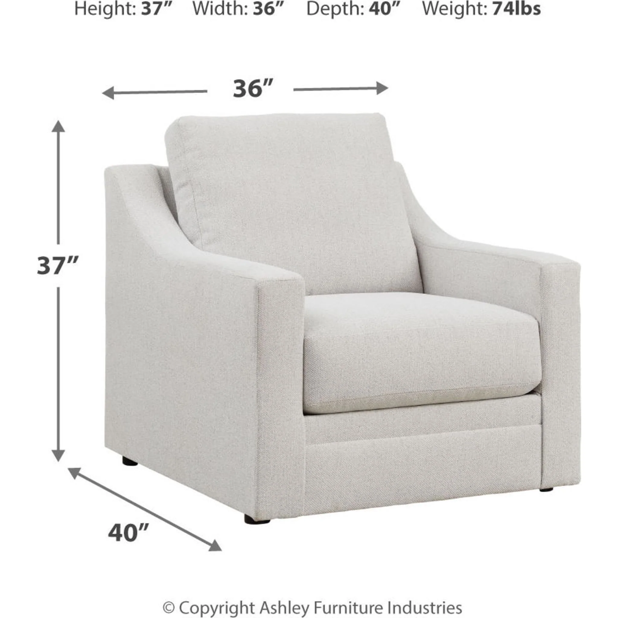 Maitelynn Chair - Chalk - Image 6