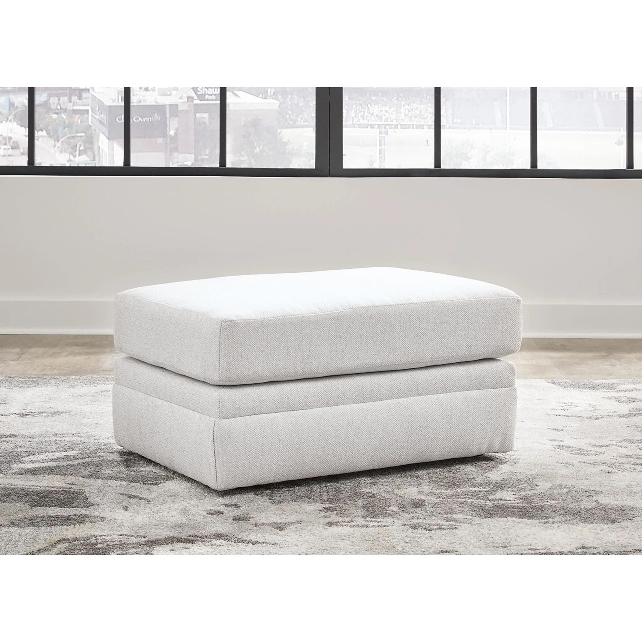 Maitelynn Ottoman - Chalk - Image 5