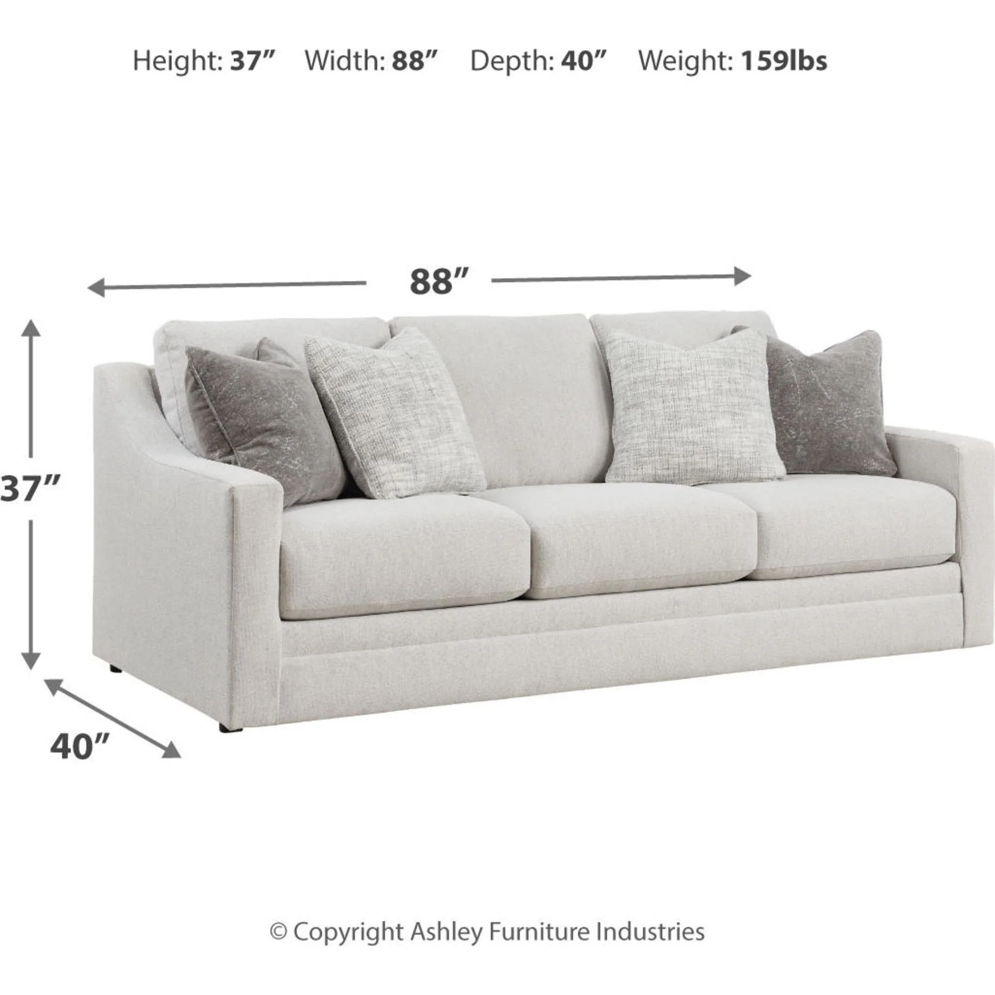 Maitelynn Sofa - Chalk - Image 15