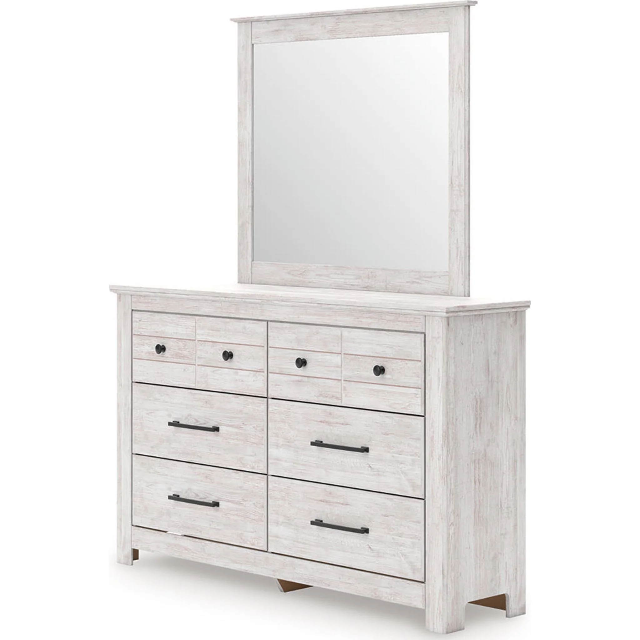 Makidern Dresser and Mirror - Whitewash - Image 2