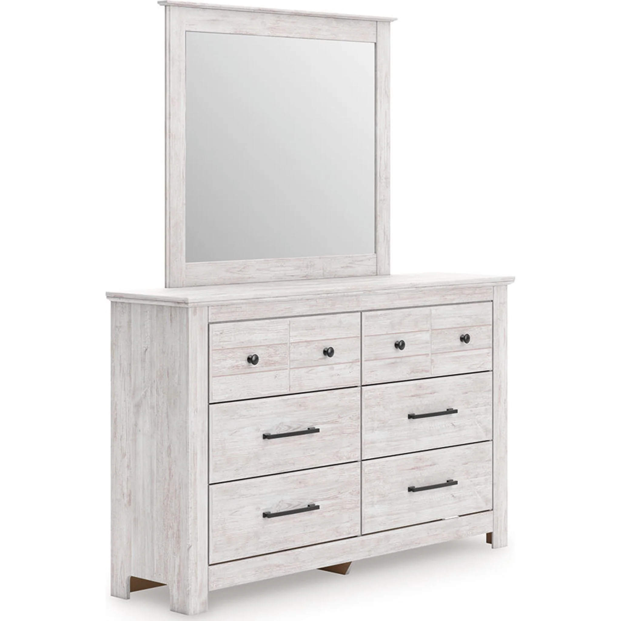 Makidern Dresser and Mirror - Whitewash - Image 4