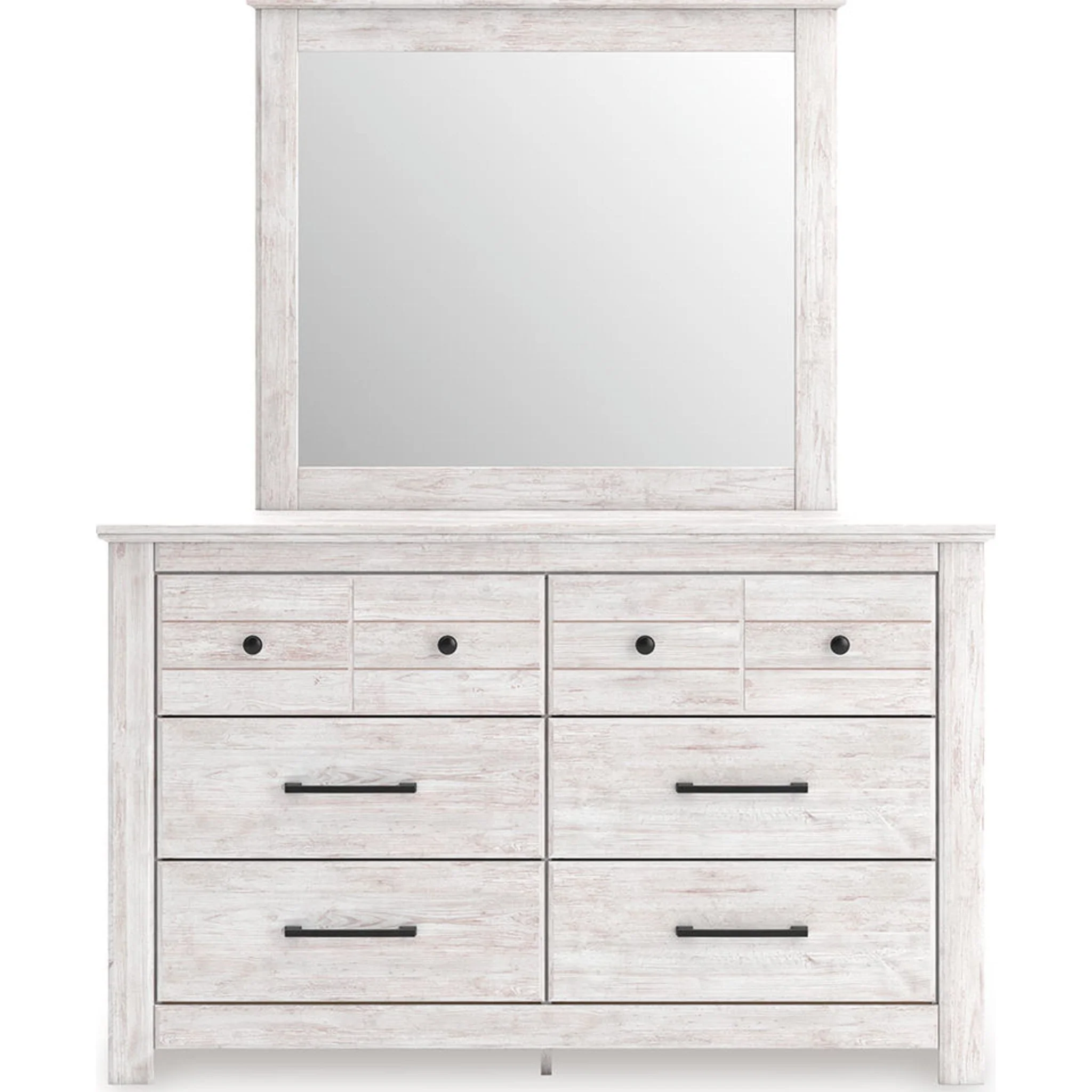 Makidern Dresser and Mirror - Whitewash - Image 6