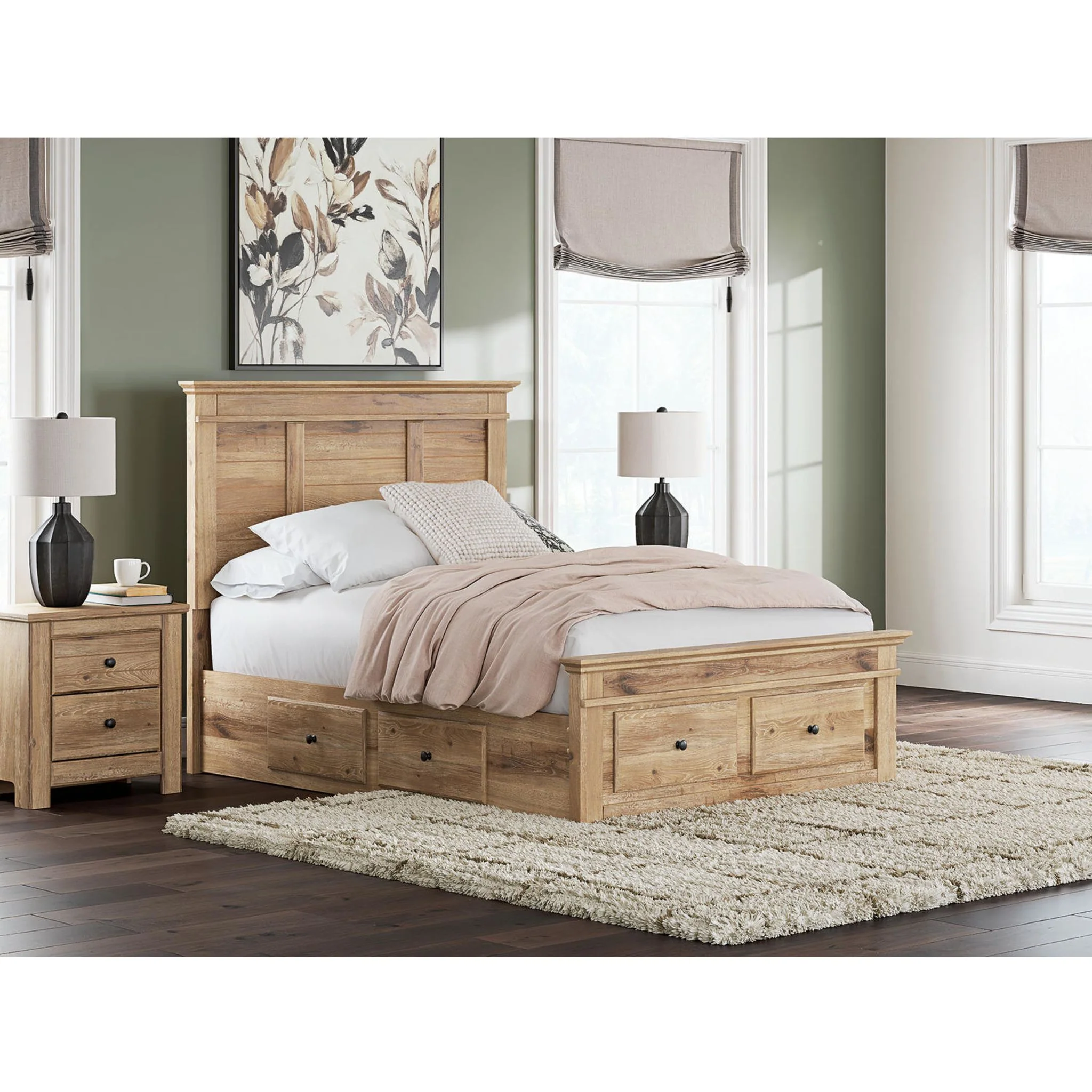 Makidern Full Storage Bed - Tan - Image 2