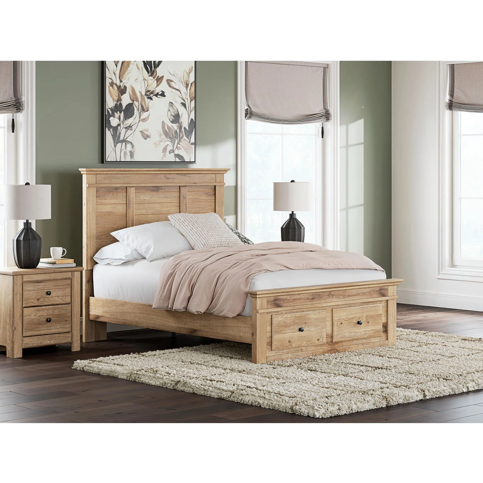 Makidern Full Storage Bed - Tan - Image 2
