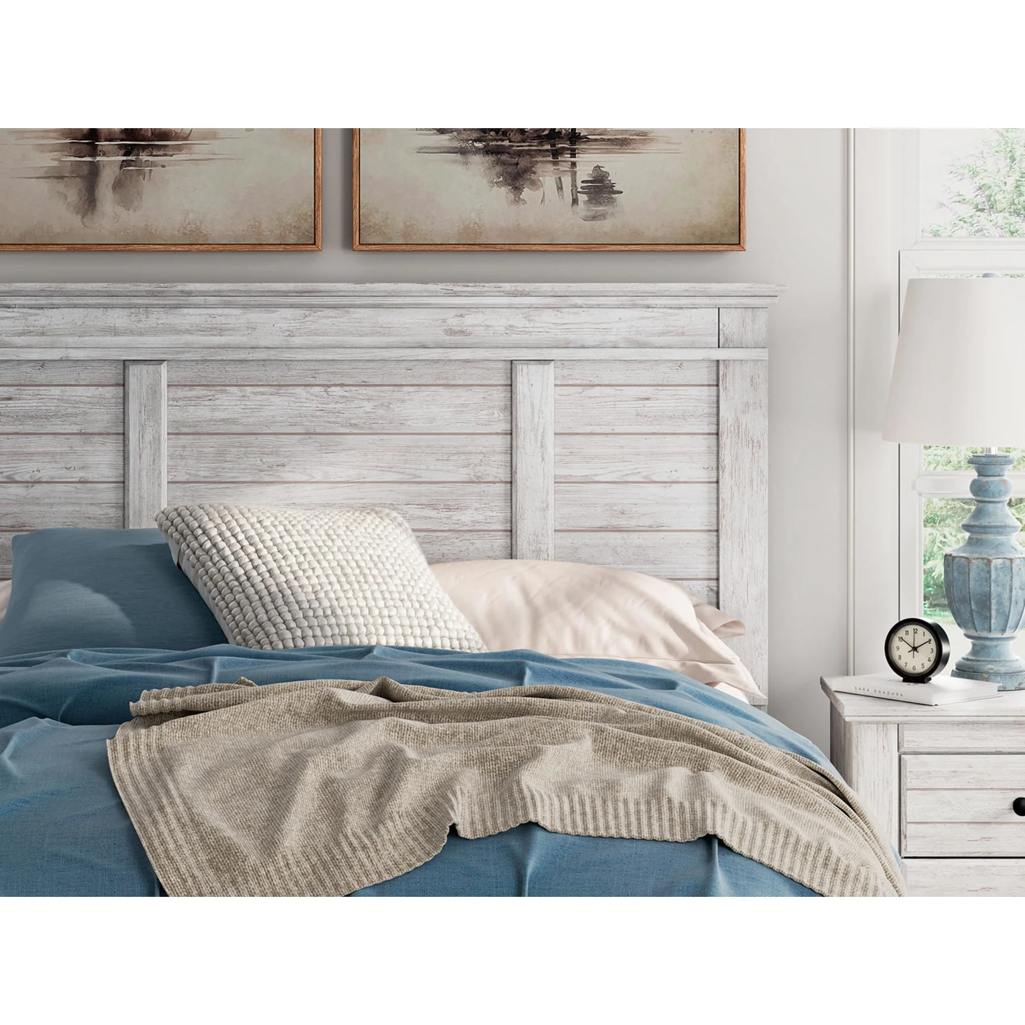 Makidern Queen Panel Bed - Whitewash - Image 6